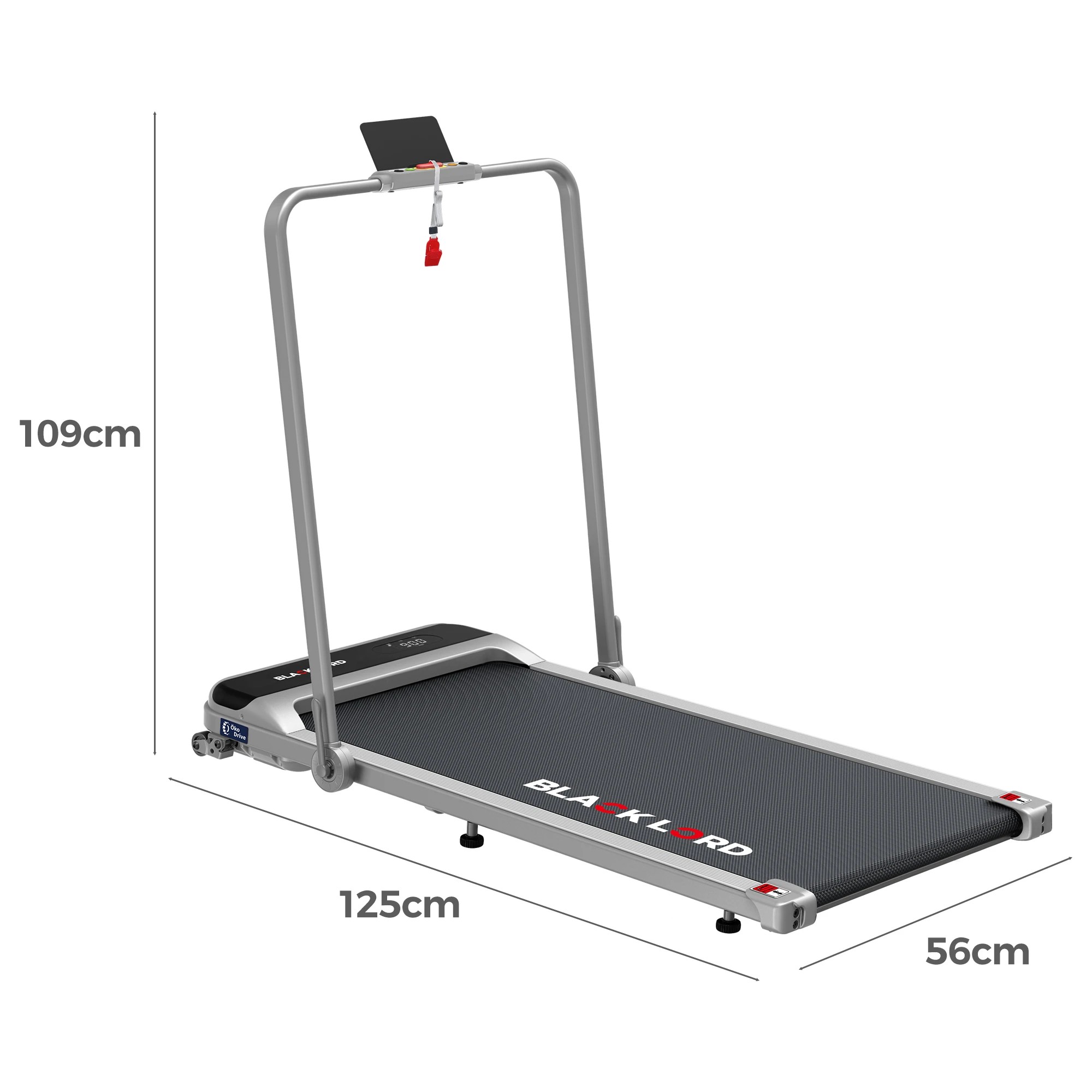 4 Black Lord Treadmill Electric Walking Pad Home Incline Foldable - Silver, 4 of 9