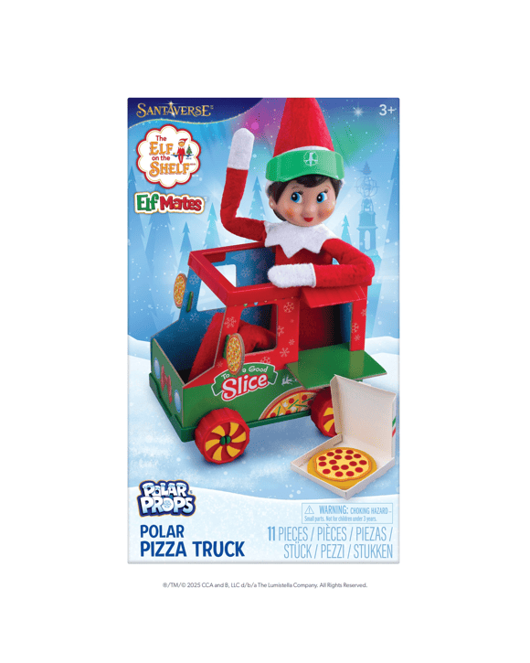 The Elf On The Shelf - Camion à Pizza Polaire – Accessoires Magiques Pour Elfes Scouts – Livraison Festive Au Pôle Nord (Elfe Non Inclus)