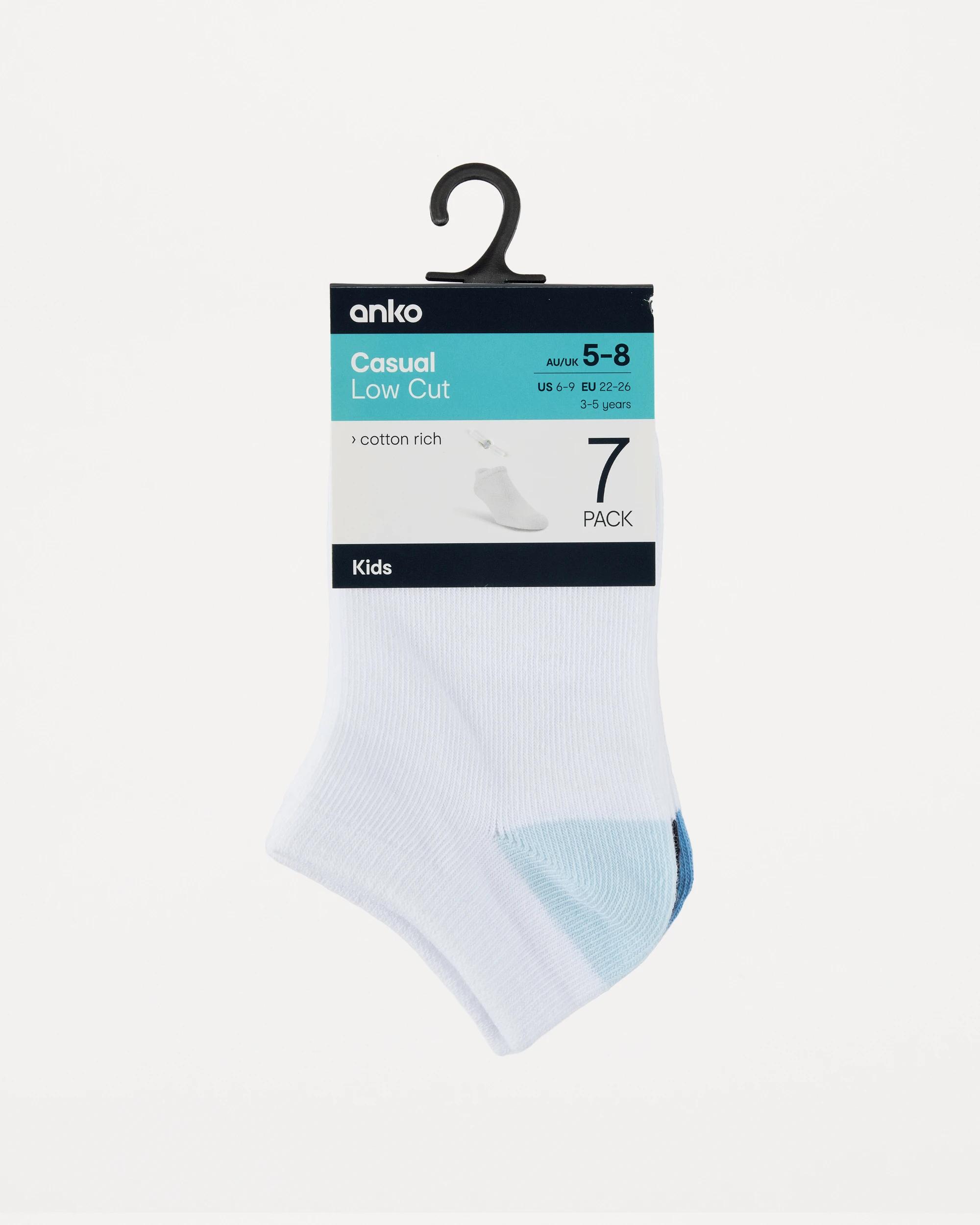 3 7 Pack Low Cut Socks Multi Col, 3 of 3