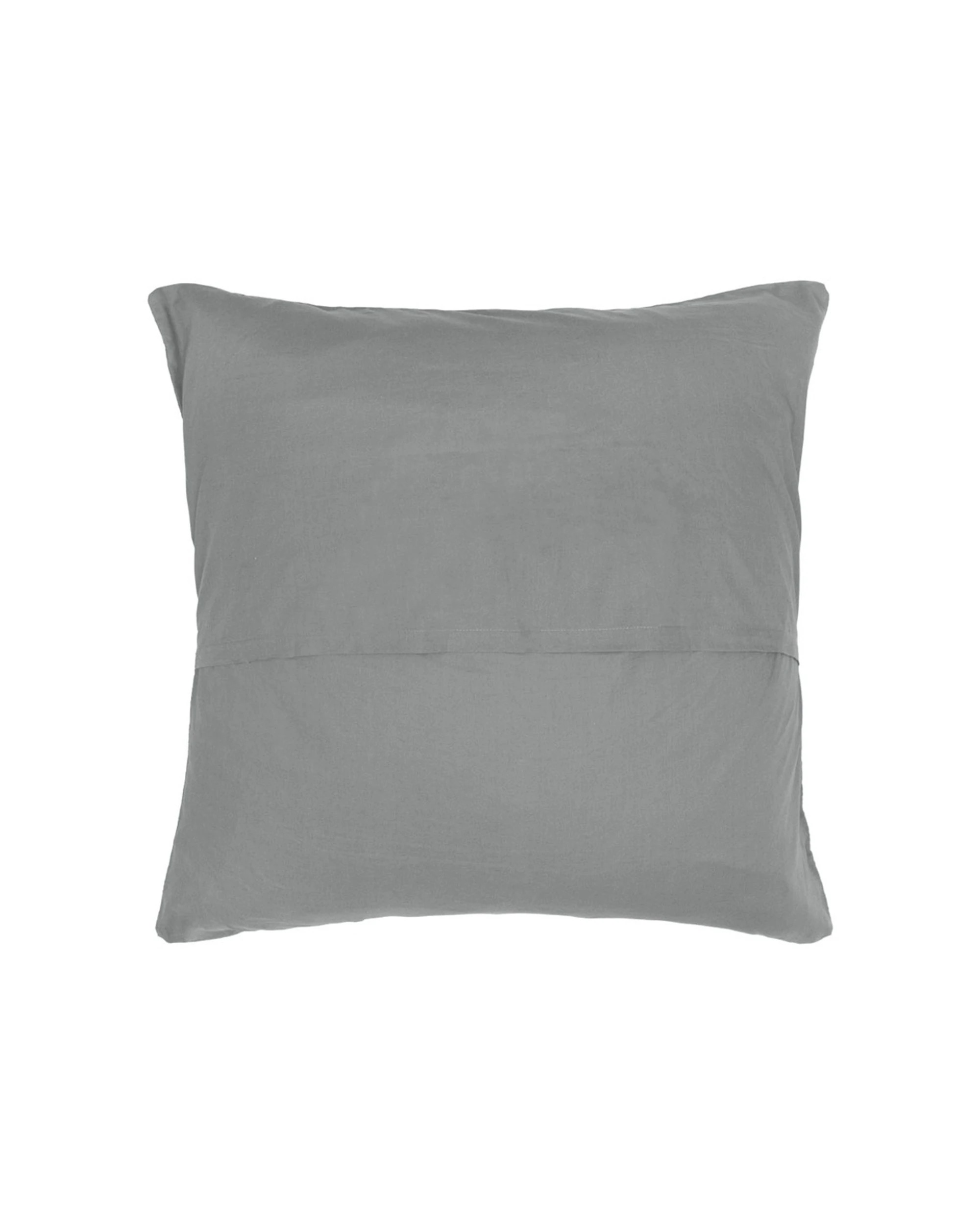 4 Bambury Panama Jacquard European Pillowcase Steel Home Bedding 65x65cm - Grey, 4 of 4