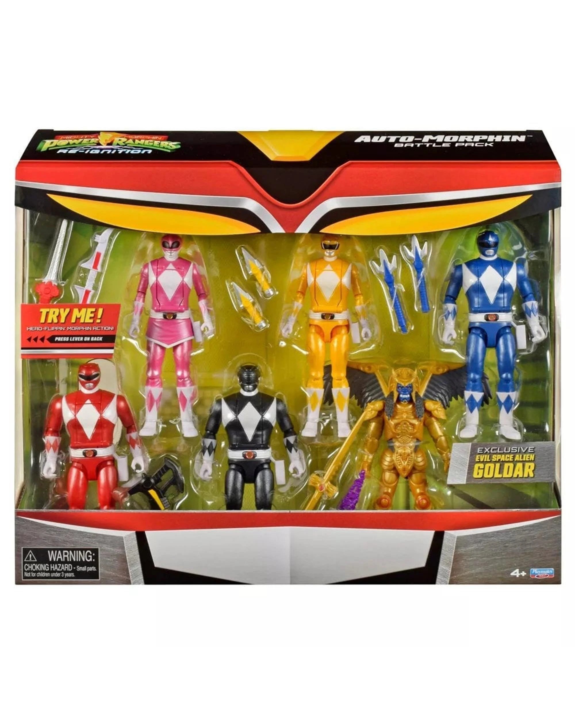1 Mighty Morphin Power Rangers Re-Ignition Auto-Morphin Battle Pack Action Figure 6 Pack, 1 of 9