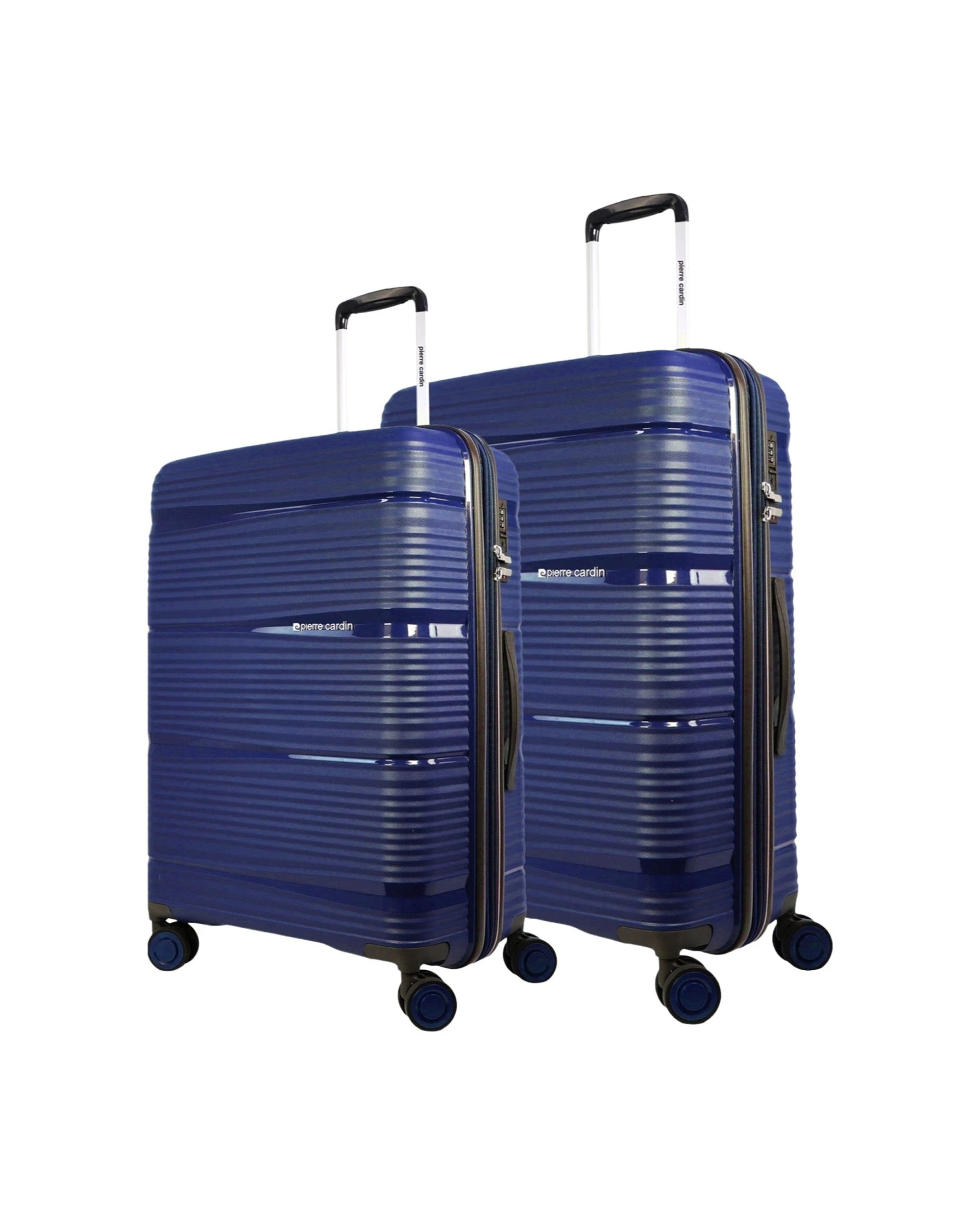 1 Pierre Cardin 2pc Polypropolene (PP) Large & Medium Luggage Suitcase Set Navy - Blue, 1 of 6