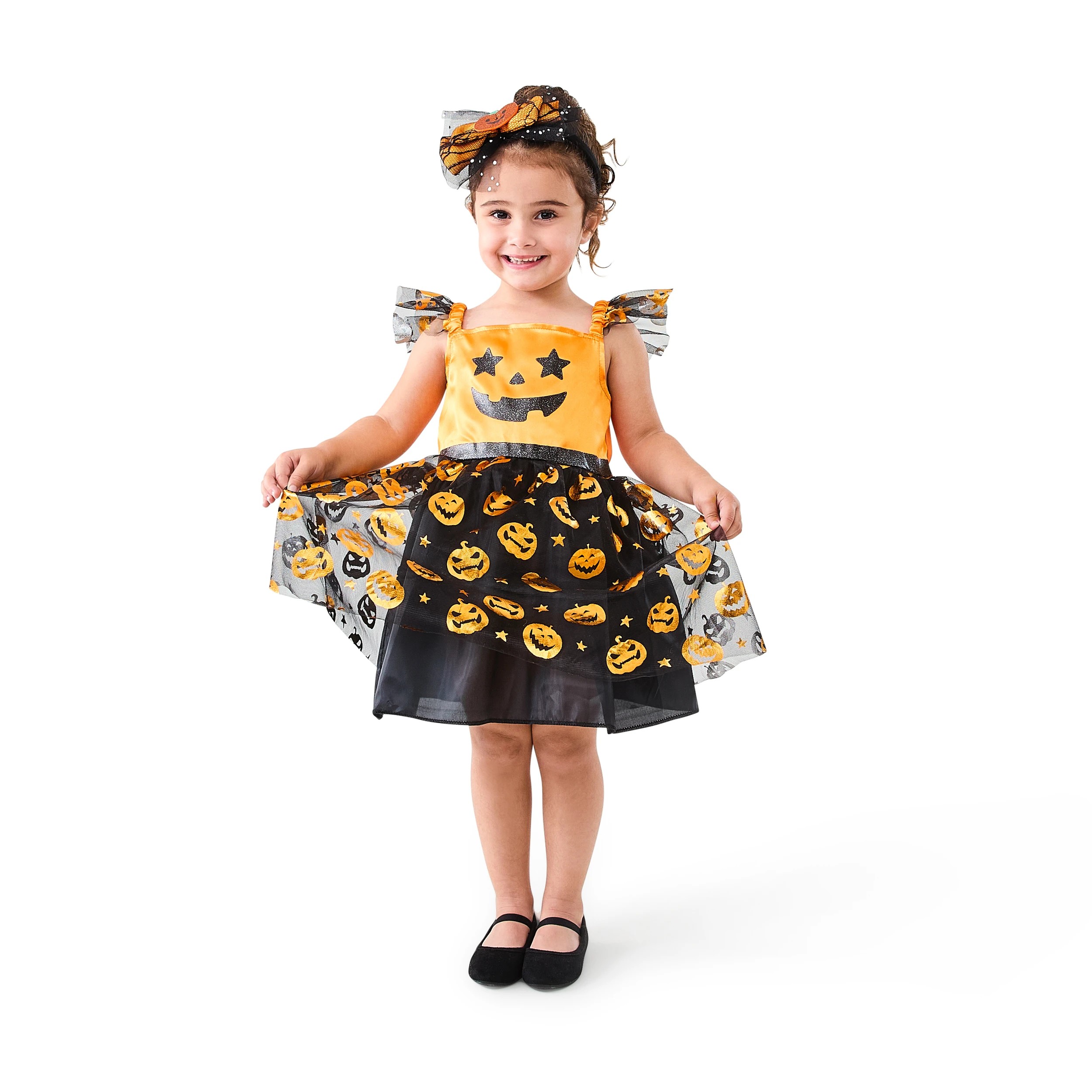 1 2 Piece Pumpkin Costume - Ages 2-3, 1 of 9