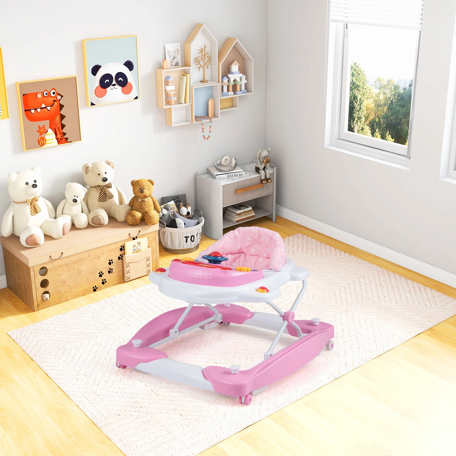 2 Costway Foldable Walker 6 in 1 Activity Center, 2 of 5