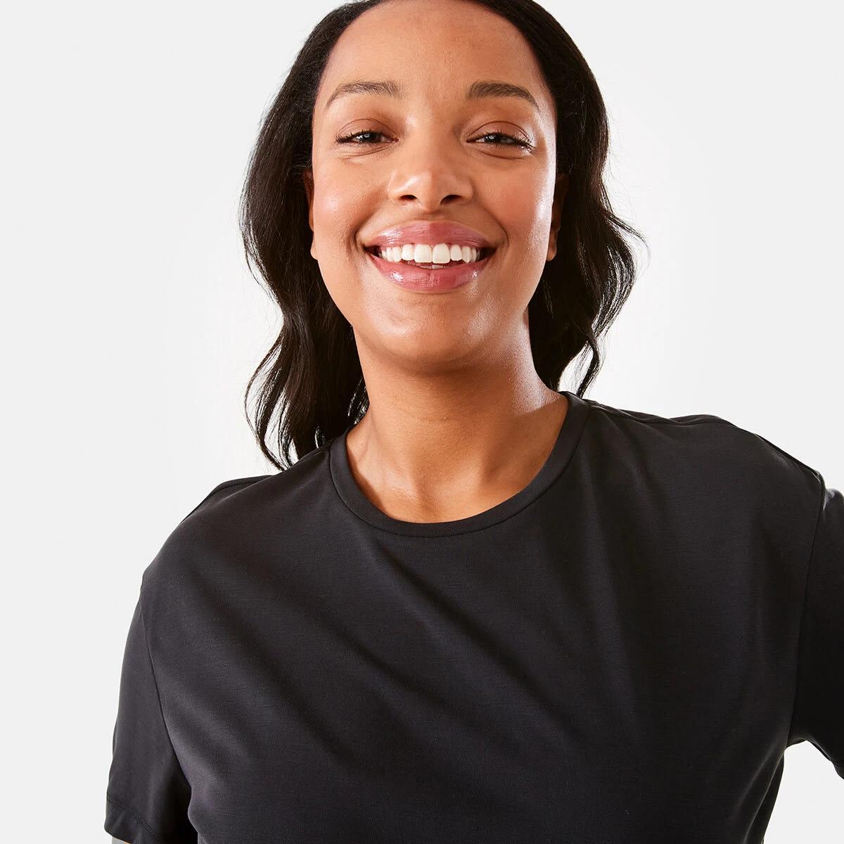 4 Short Sleeve Drape T-shirt Black, 4 of 6
