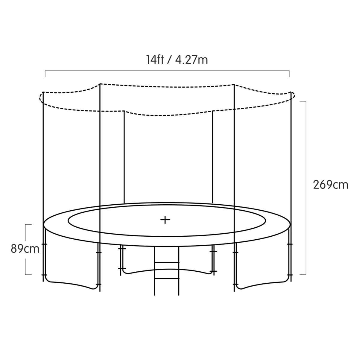2 Kahuna Blizzard 14 ft Trampoline with Net, 2 of 5