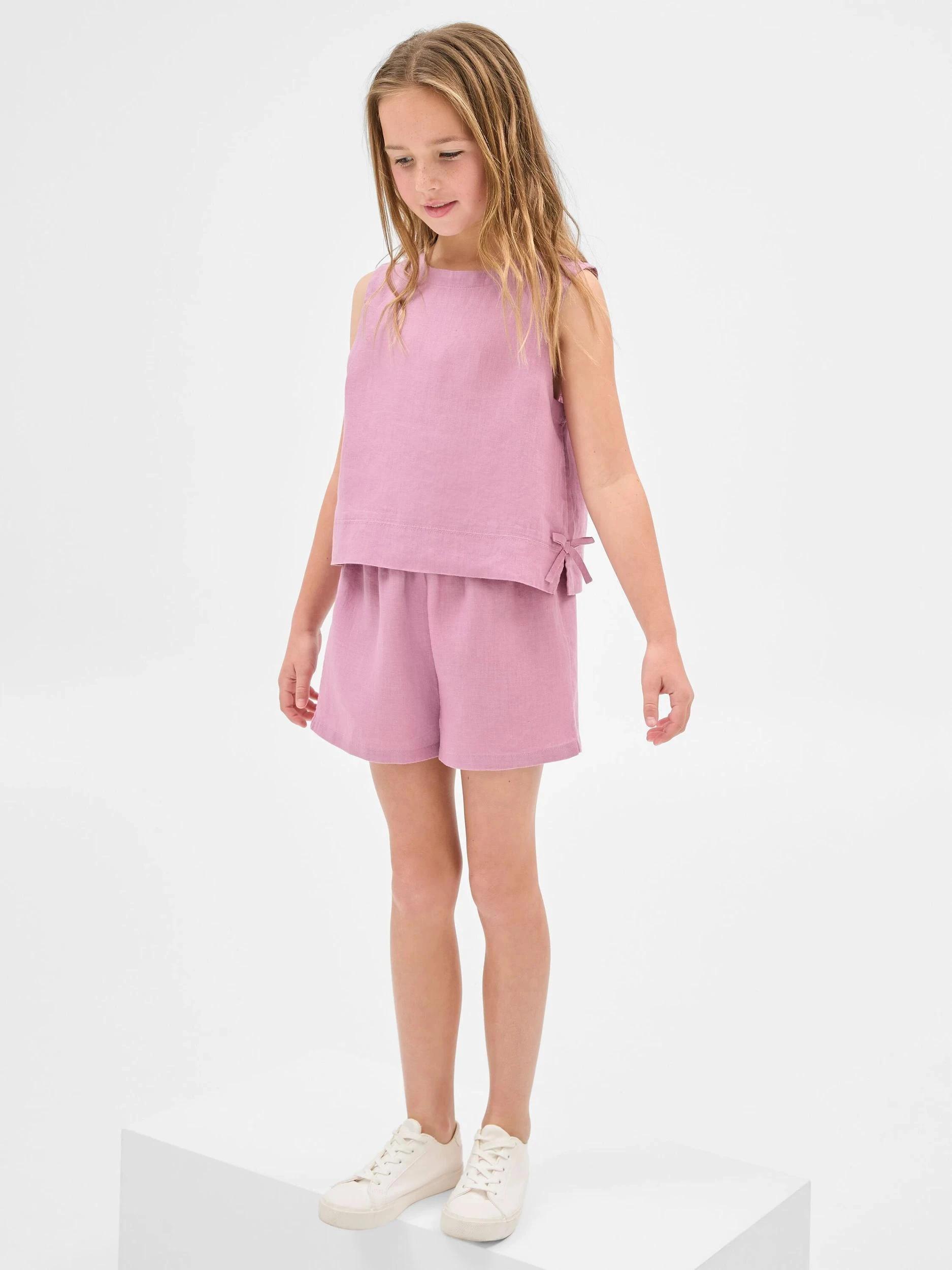 1 Target European Linen Shorts PURPLE, 1 of 3