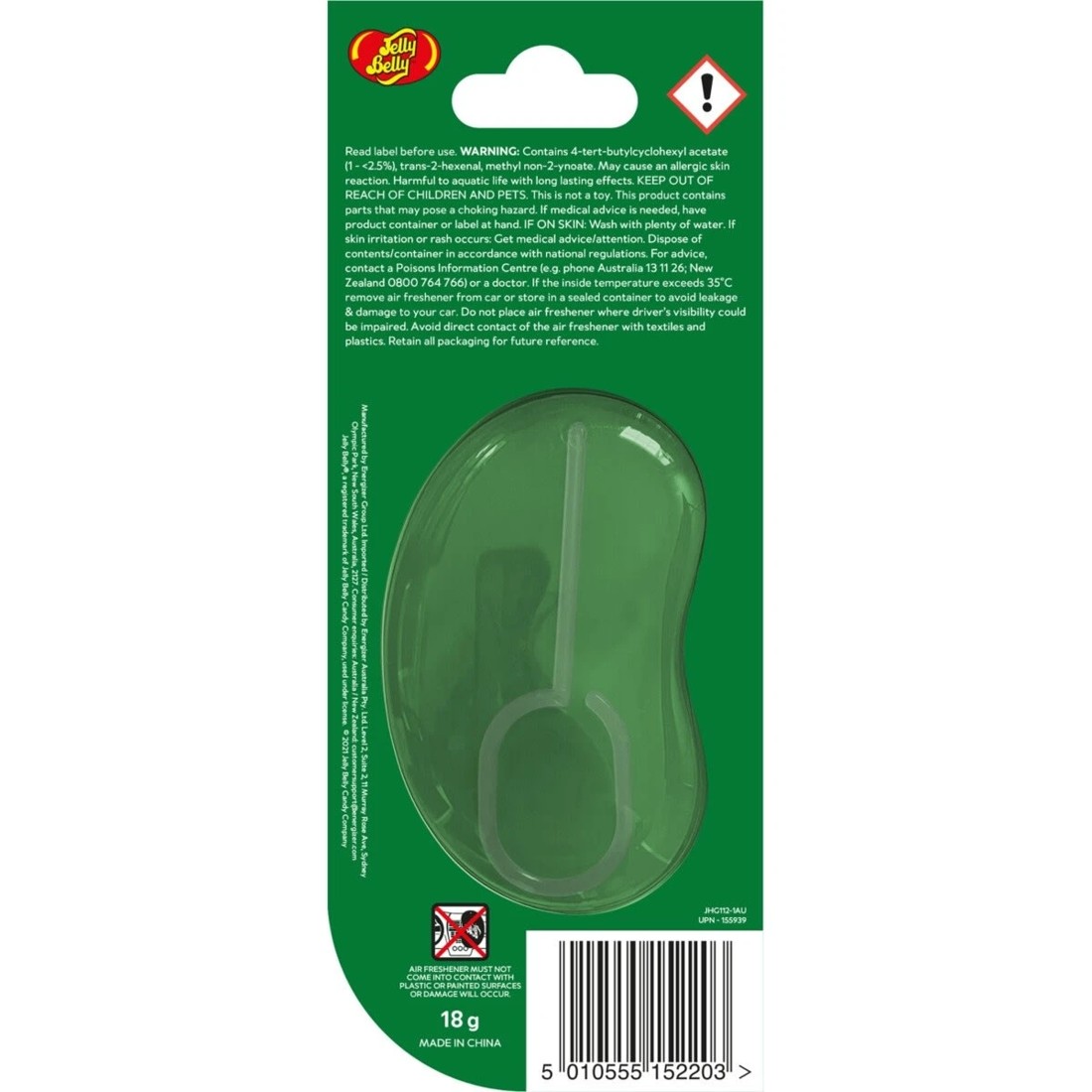 2 Jelly Belly Air Freshener - Green Apple, 2 of 2