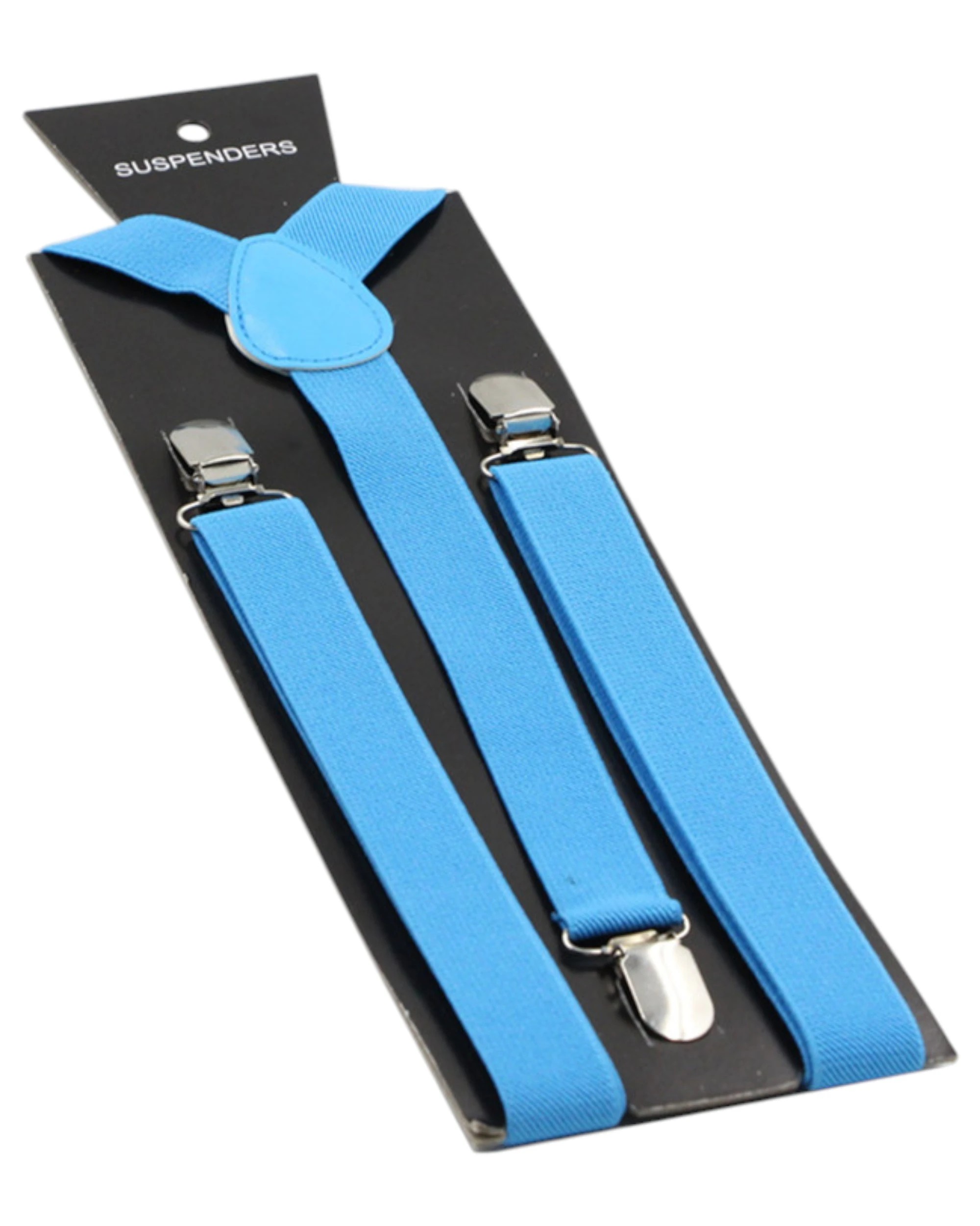 3 Zasel Mens Extra Long Adjustable 138cm Light Blue Suspenders, 3 of 3