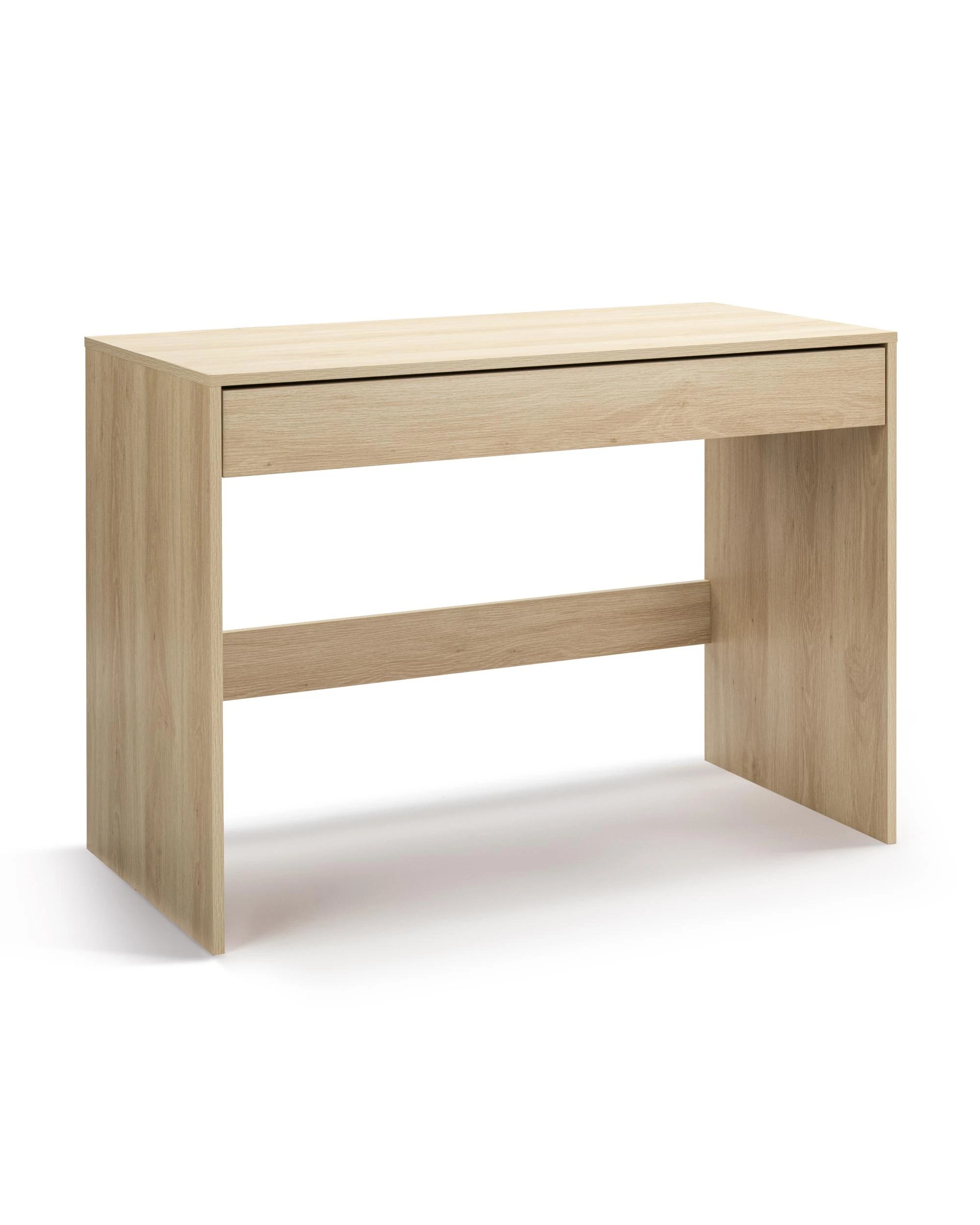 1 Kodu Belle Computer Desk Student Study Office Desk with Drawer - Natural, 1 of 8