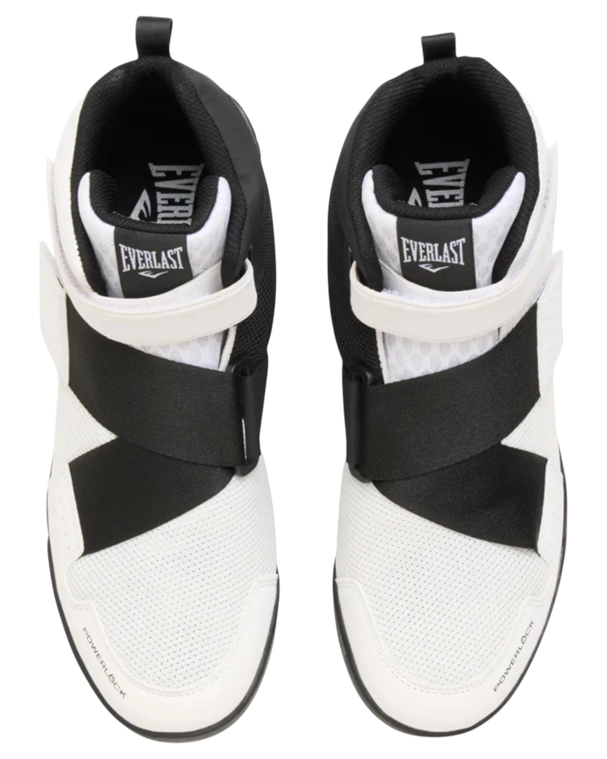 6 Everlast Mens Powerlock X-Trainer White/ Black Gym Training Boots Boxing Shoes White/black, 6 of 8