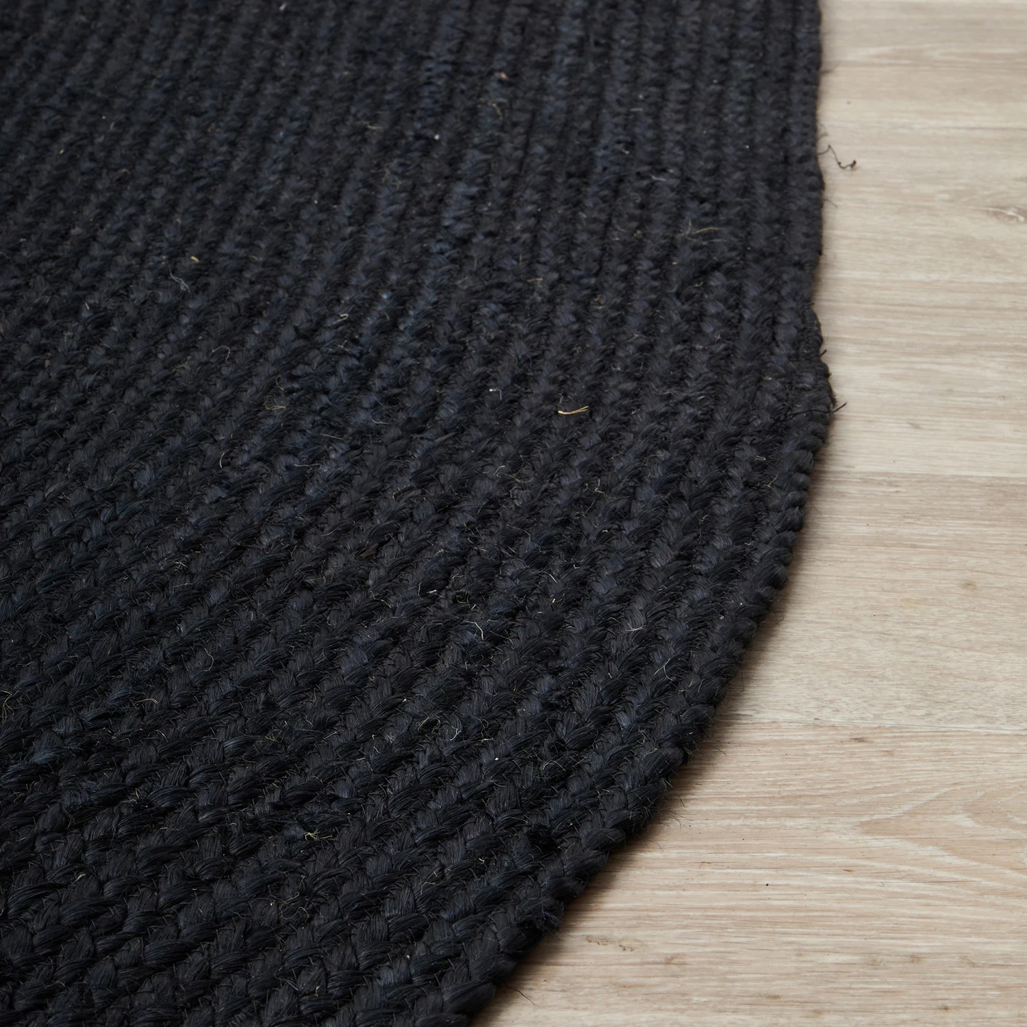 6 Common Ground Rugs Shoreline 280x190cm  Oval - Large Hand Braided Jute Rug - Black, 6 of 9