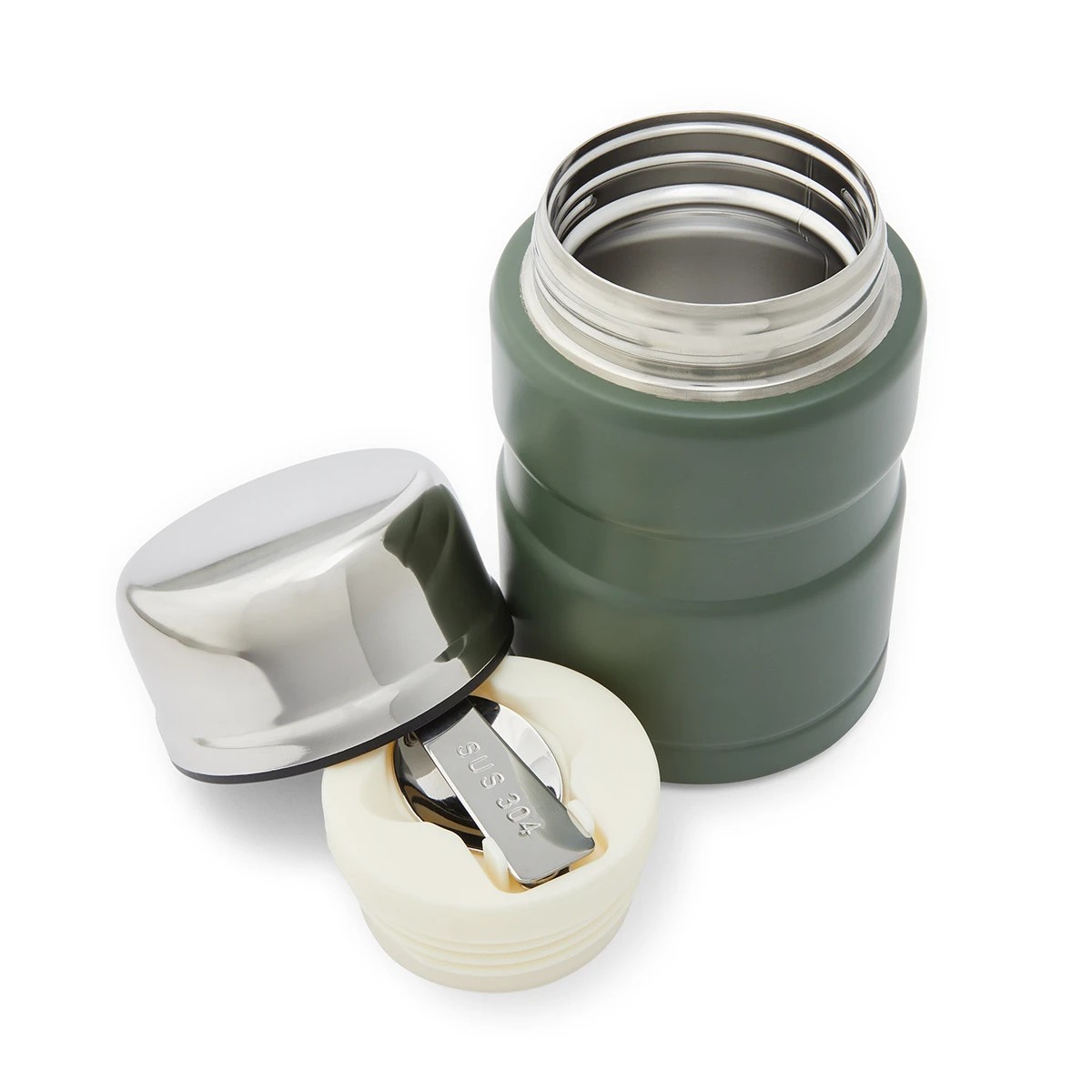 5 490ml Olive Food Flask with Spoon, 5 of 9