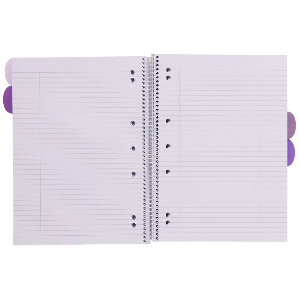 4 Otto A4 5 Subject Notebook 250 Page Purple, 4 of 5
