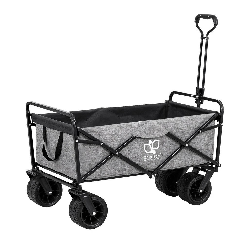 1 Gardeon Garden Cart with Cargo Net - Grey, 1 of 5