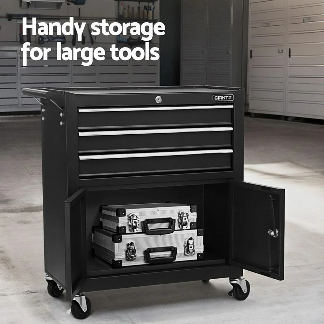 3 Giantz 13 Drawer Tool Box Cabinet Chest Toolbox Storage Garage Organiser - Black, 3 of 4