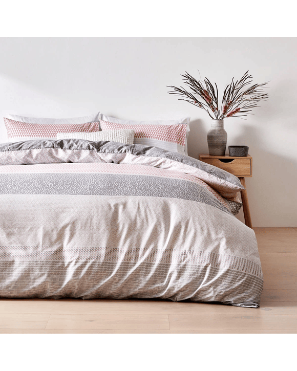 Kiara Reversible Quilt Cover Set - Queen Bed