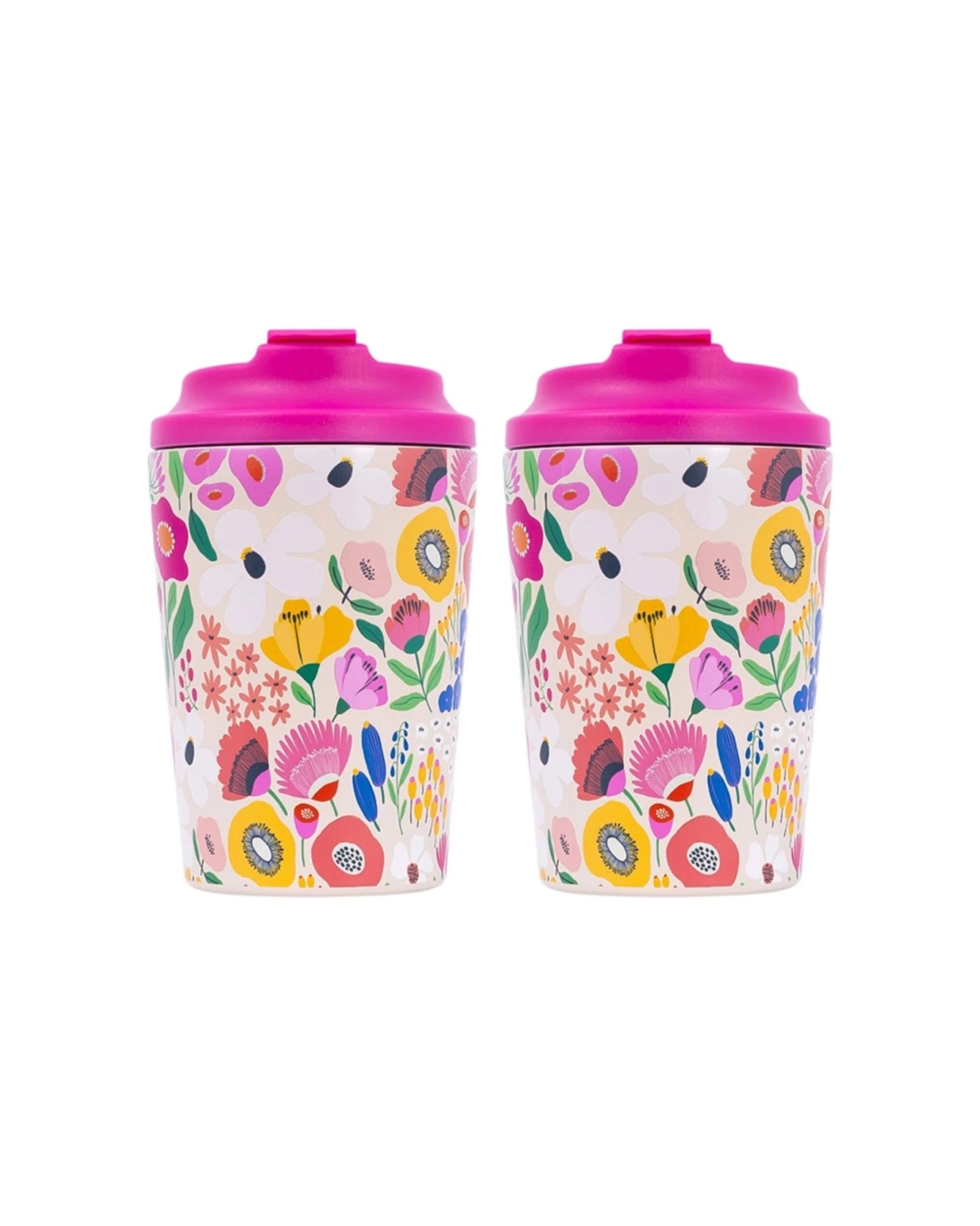 1 Splosh 2PK Billie Insulated Coffee Cup Stainless Steel Spill 380ml - Multi, 1 of 5