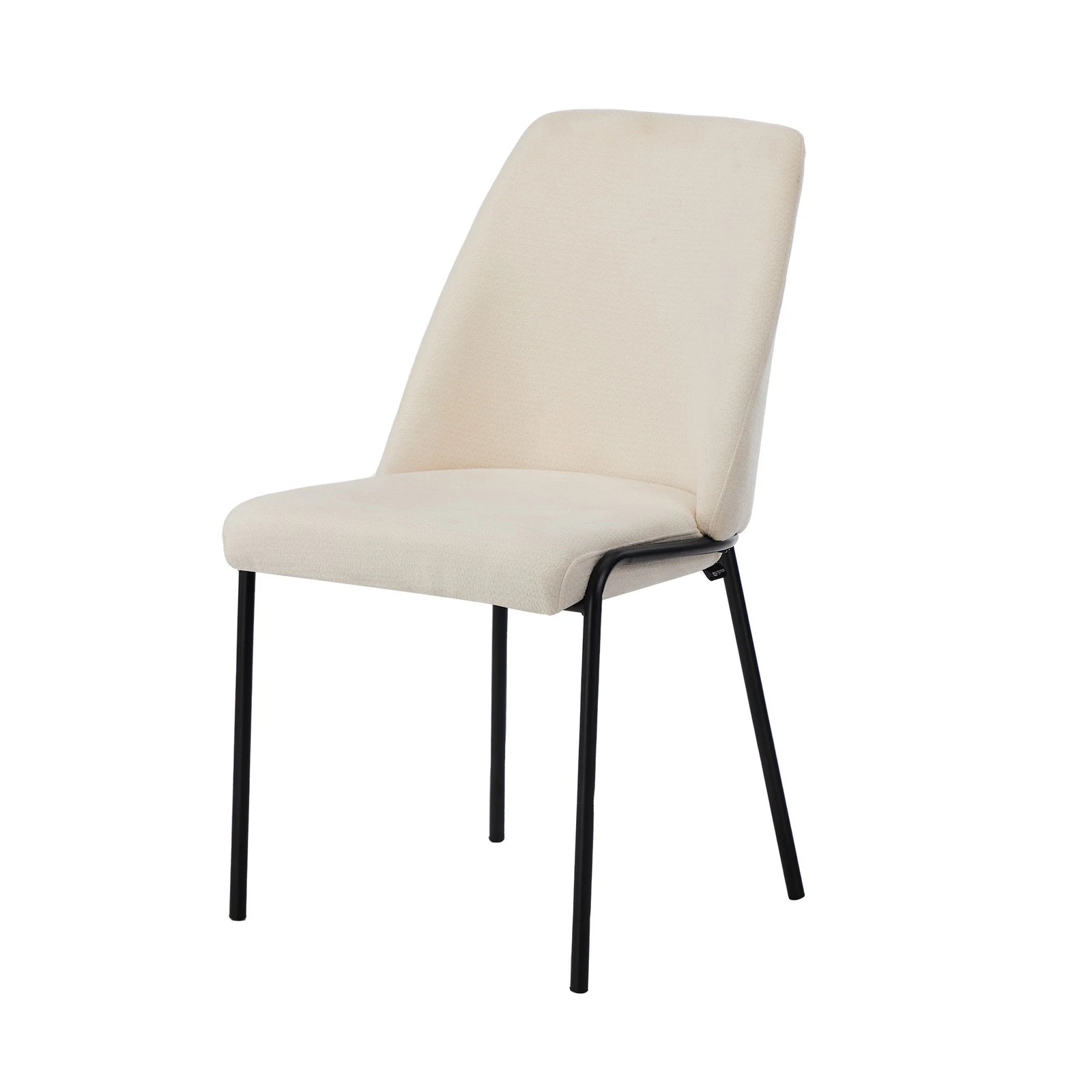 7 Oikiture Set of 2 Dining Chairs Chenille Fabric Kitchen Chair Padded Seat - Beige, 7 of 9