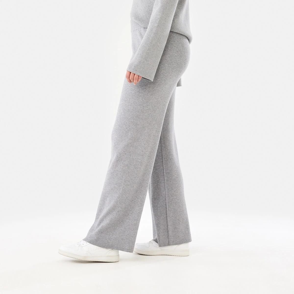 2 True Knit Rib Pants Grey Marle, 2 of 4