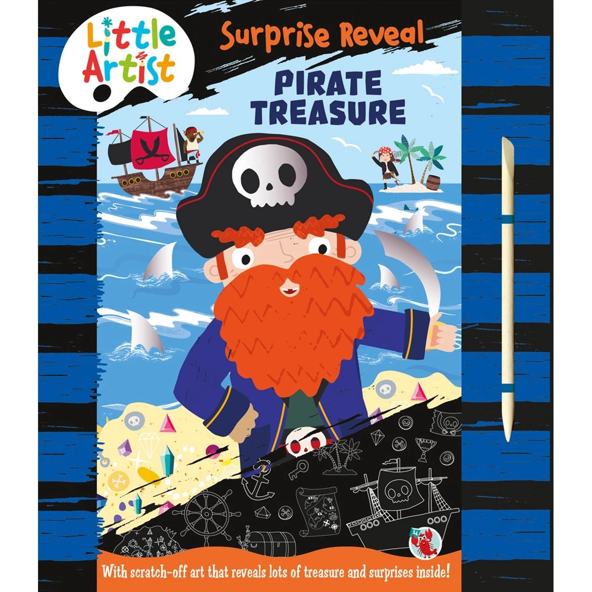 1 Bonnier Books Little Artists Surprise Reveal Pirate Treasure, 1 of 2