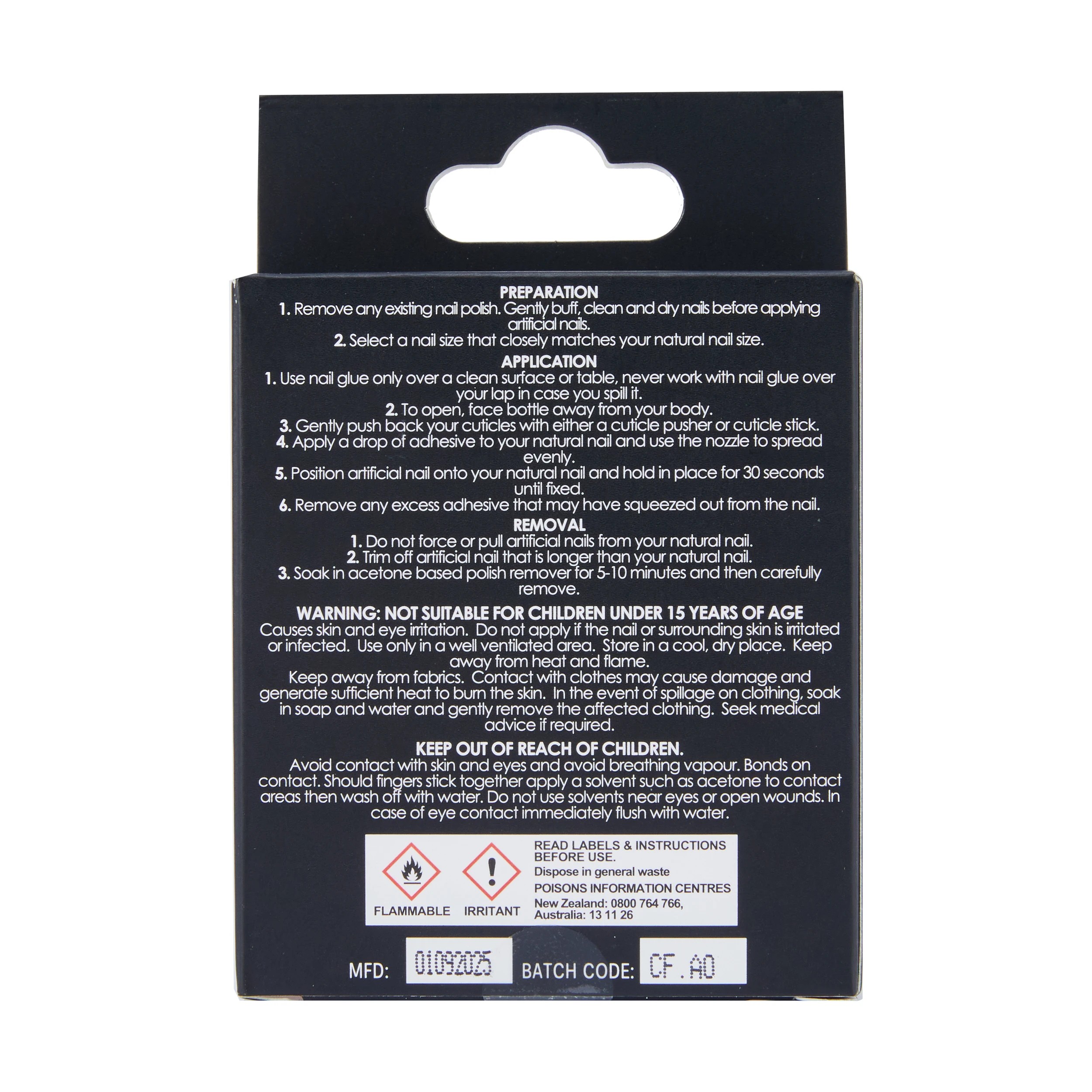 4 OXX Cosmetics 24 Pack Artificial Nails with Adhesive - Stiletto Shape, Pink Ribbon, 4 of 4