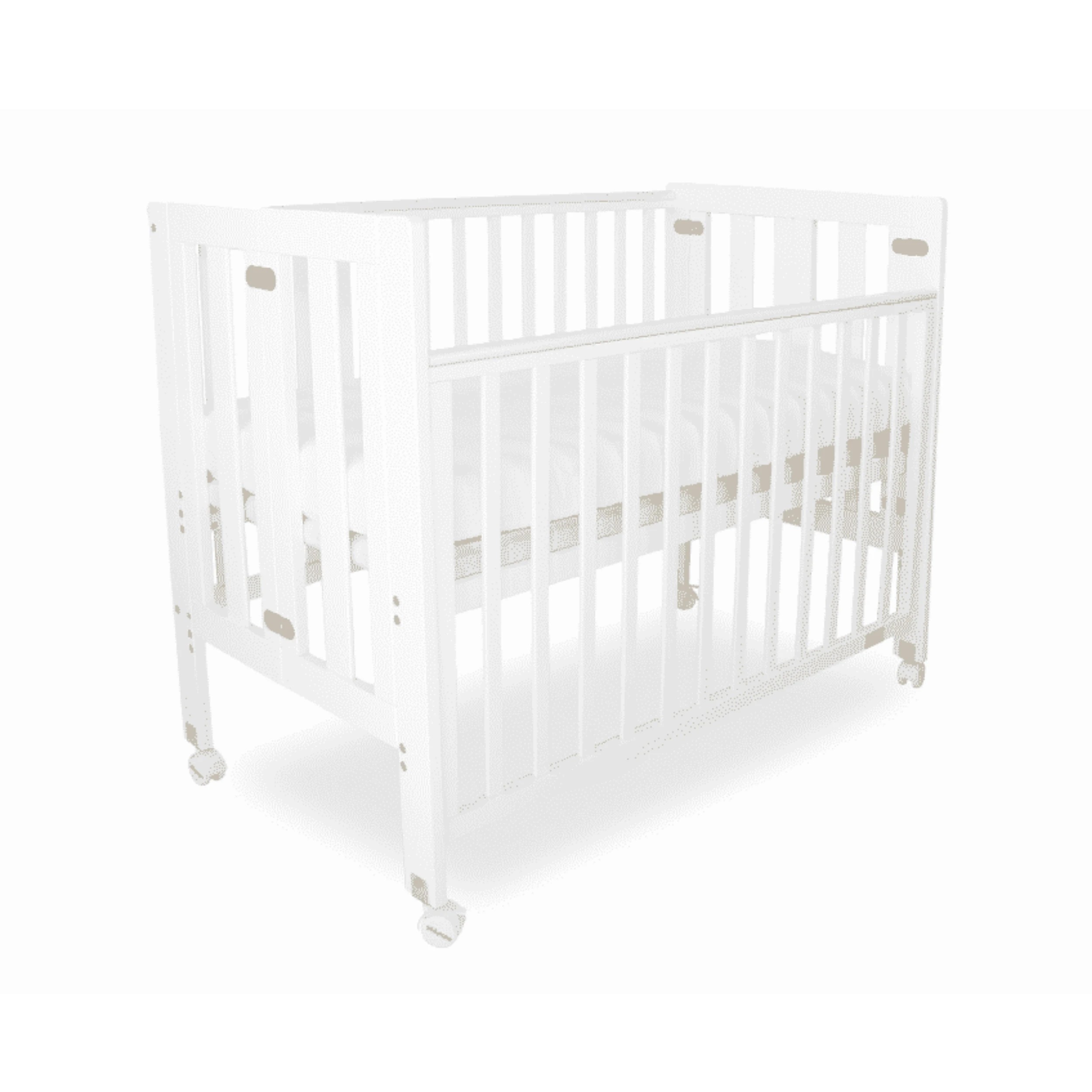 1 Babyhood Fold N Go Timber Cot - White, 1 of 5