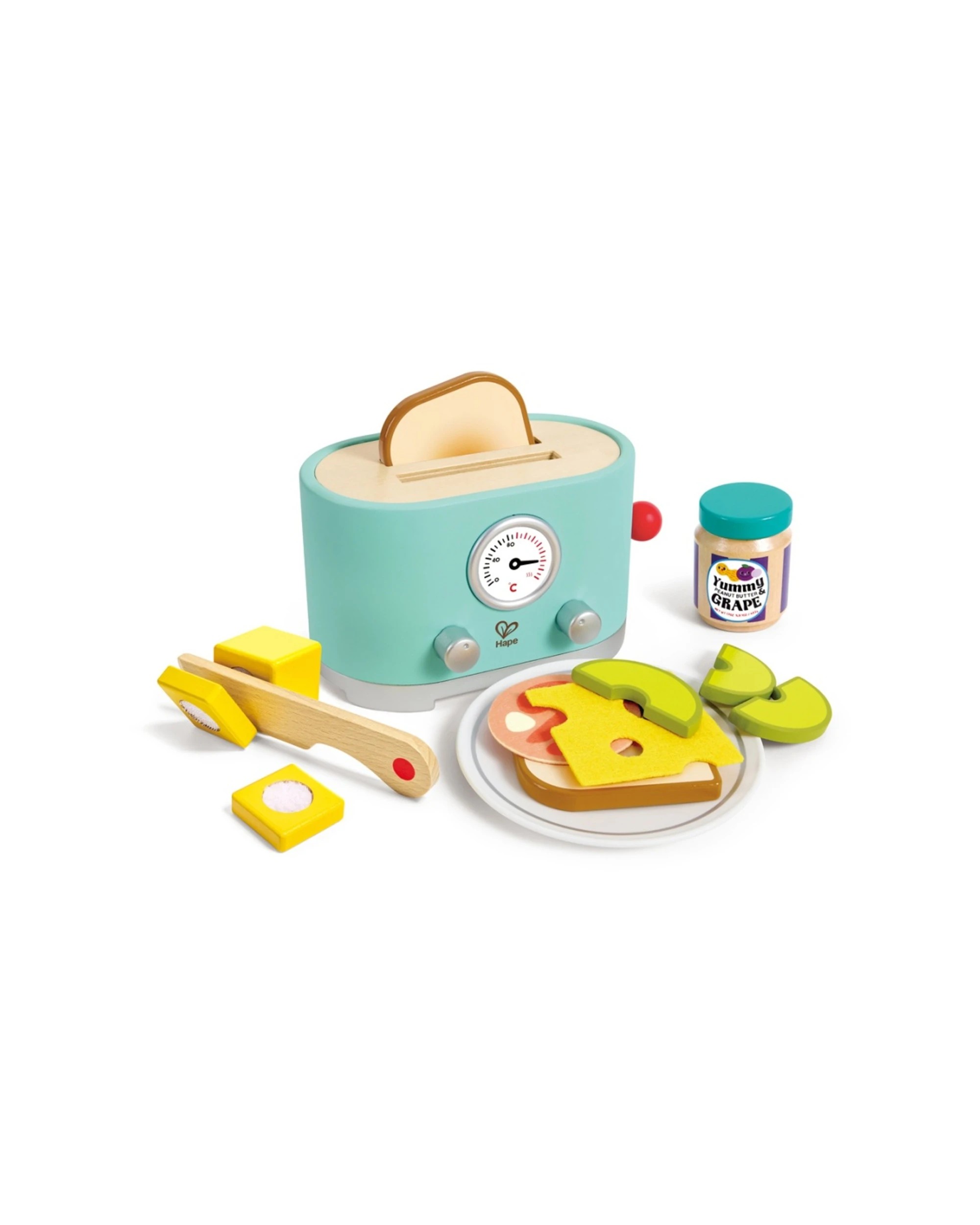 1 Hape Ding & Pop-Up Toaster Toy Set With Accessories Kids - Multi, 1 of 4