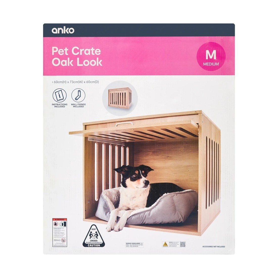 9 Pet Crate Wooden Oak - Medium, 9 of 9