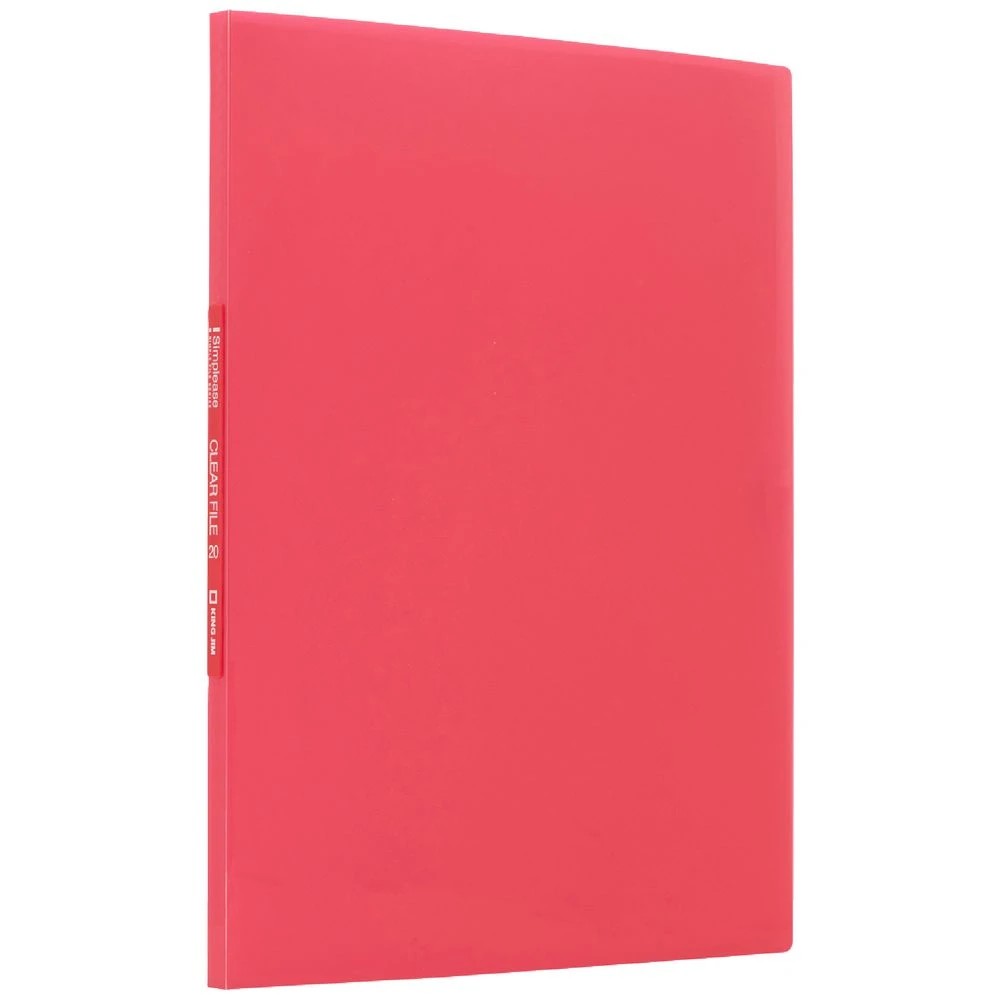 1 King Jim Fixed Display Book 20 Pockets Gloss Red, 1 of 3