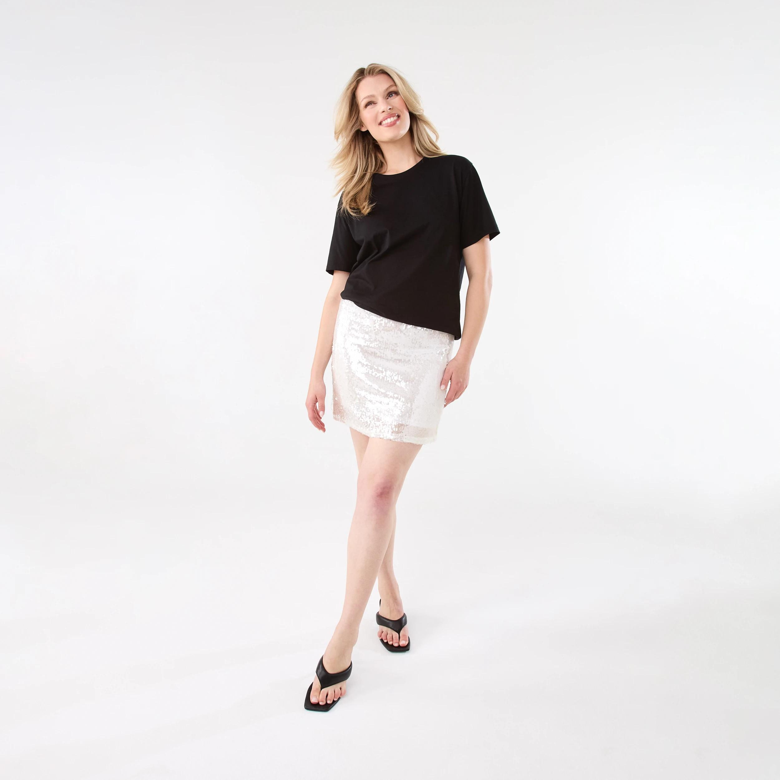 2 Sequin Mini Skirt White, 2 of 6