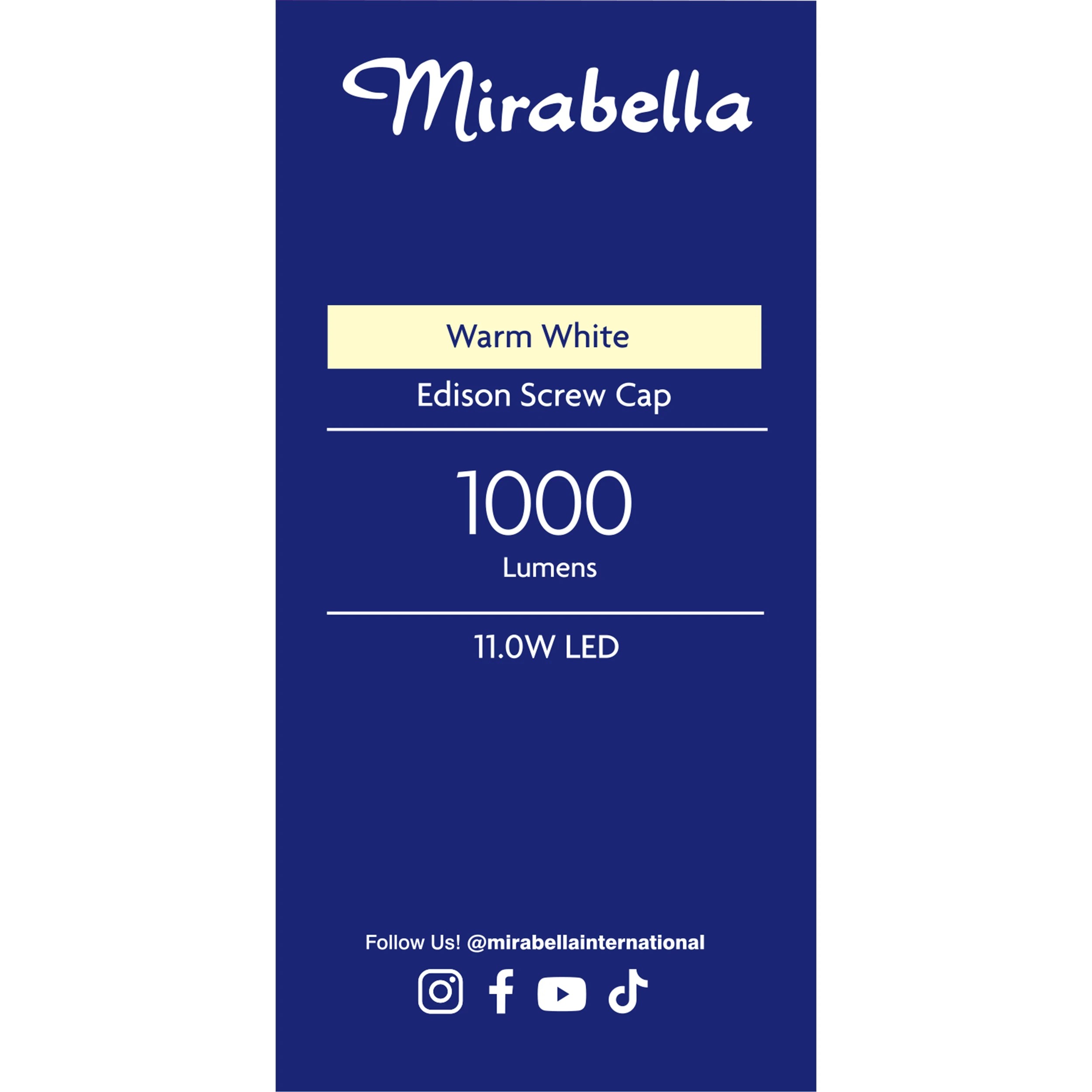 4 Mirabella LED GLS ES Warm White 11W Bulb, 4 of 6
