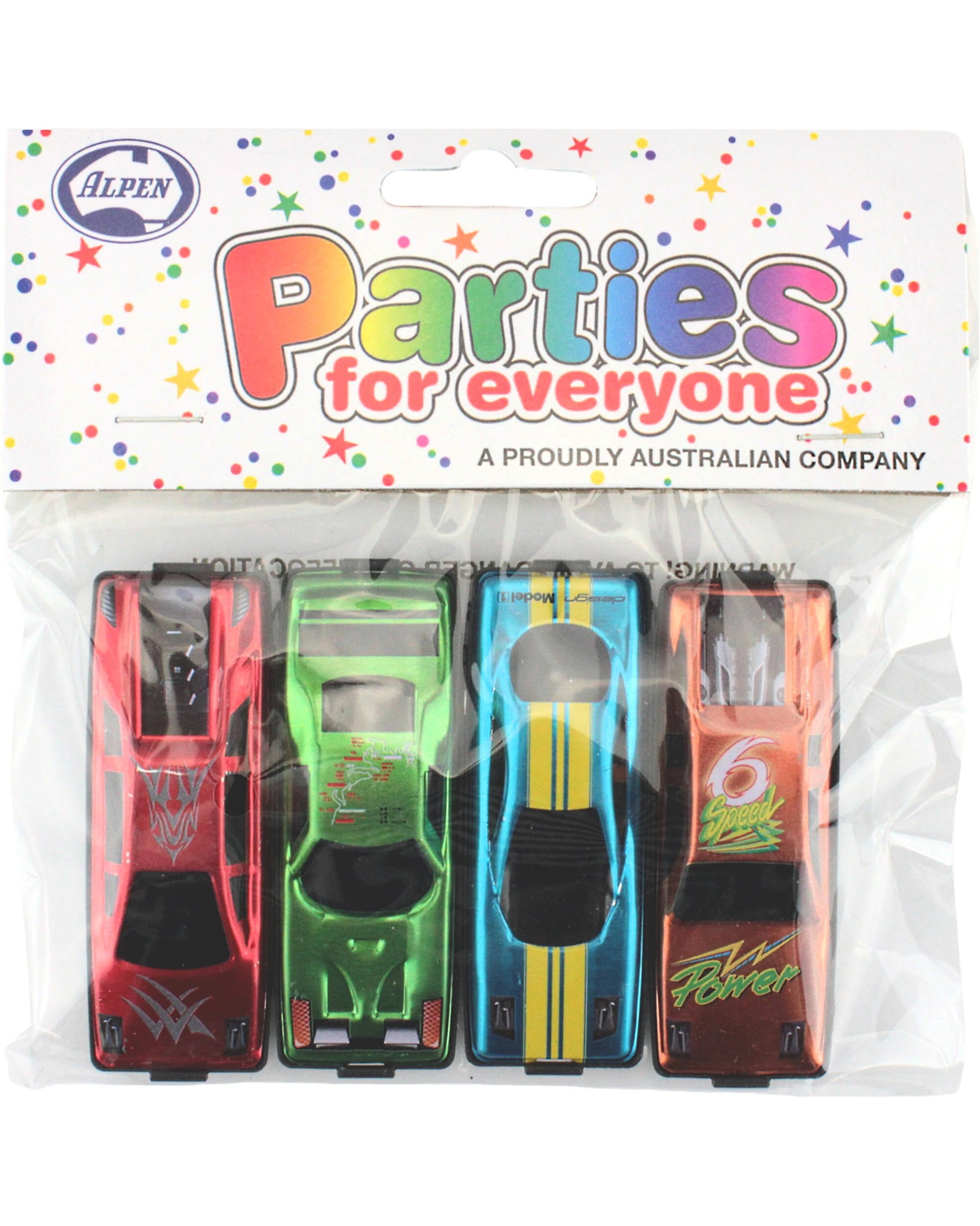 2 Alpen Plastic Coloured Racing Cars Pack of 4, 2 of 2