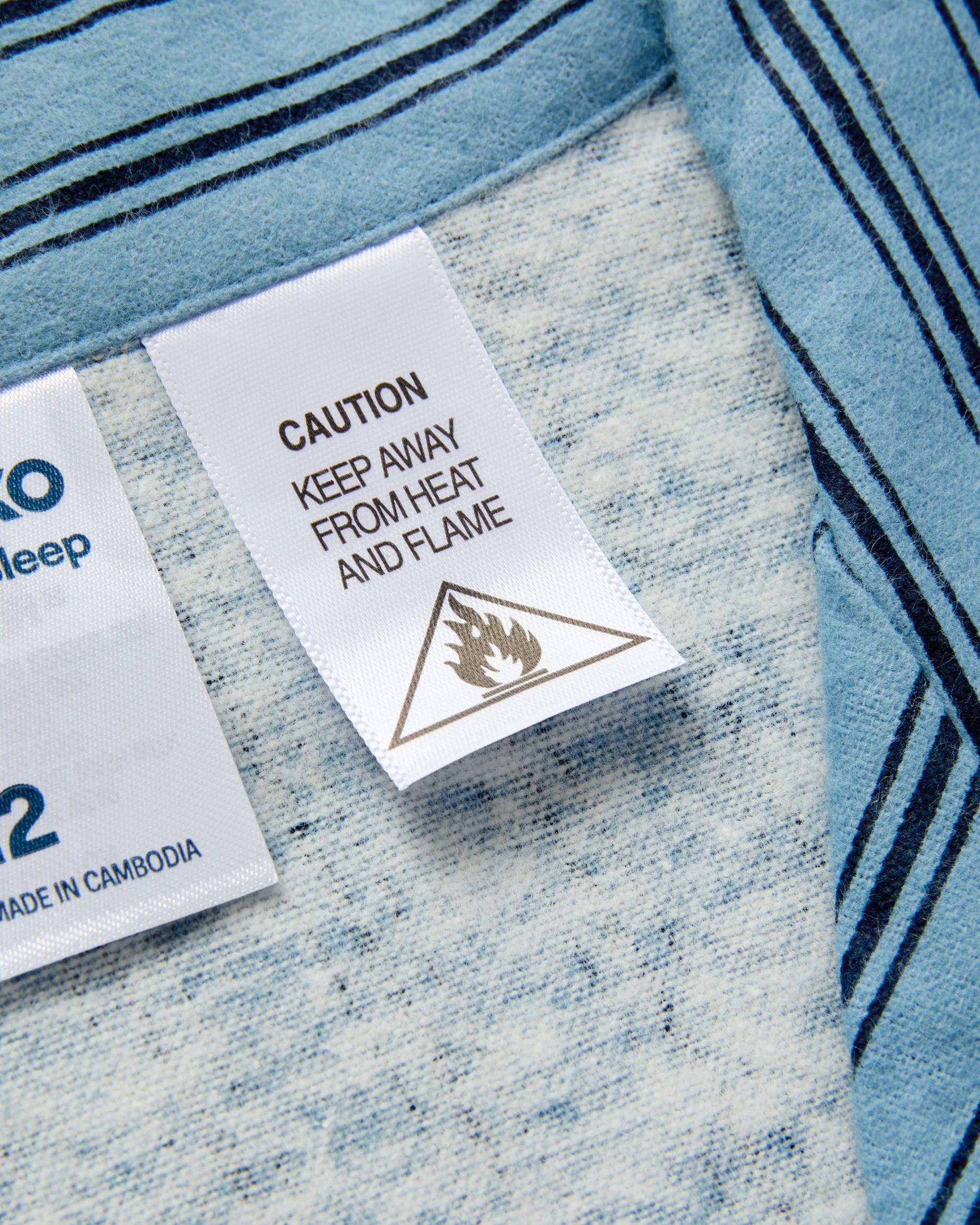 9 Flannel Pyjama Set Blu Stripe, 9 of 10