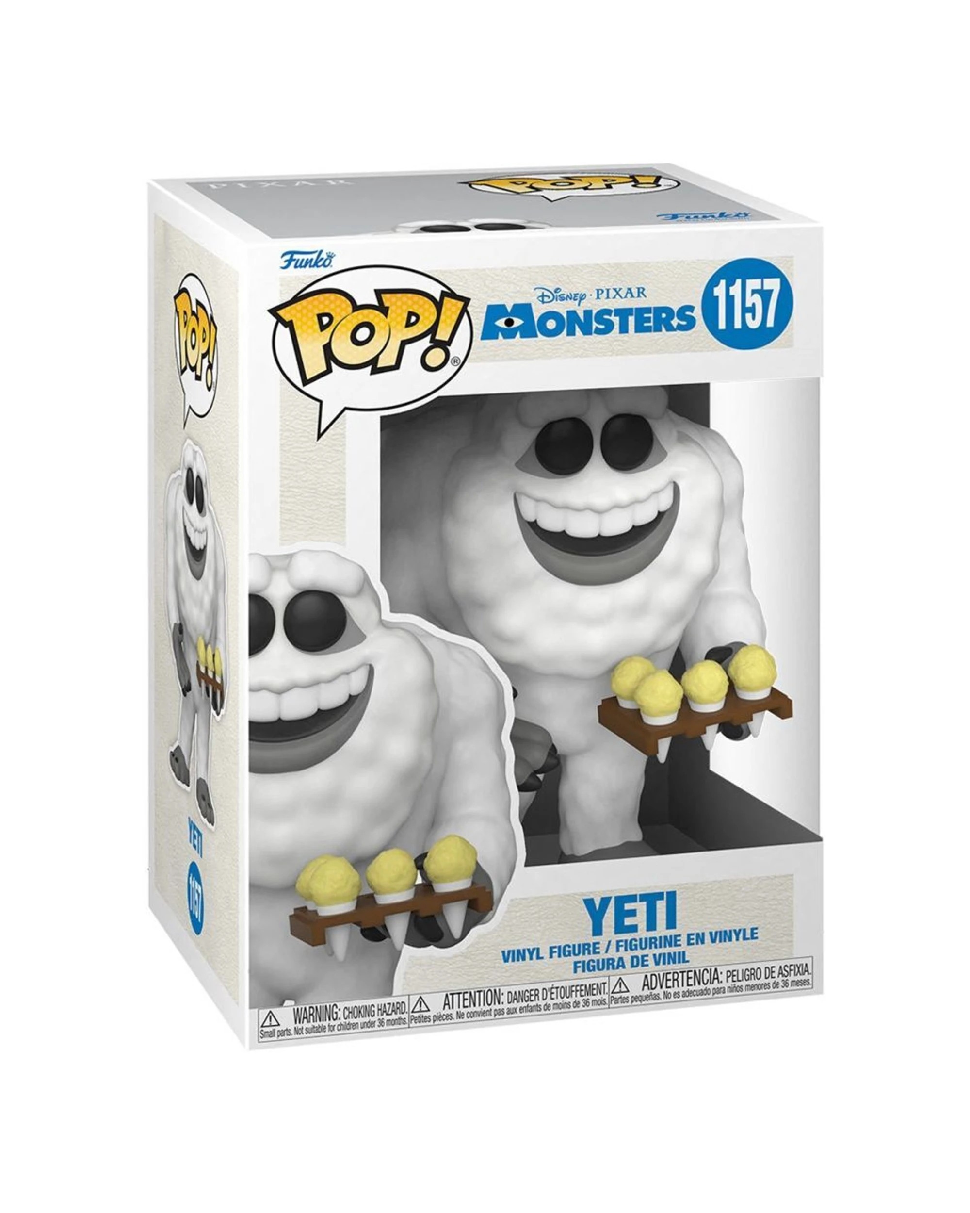 3 Pop Vinyl Figurine Monsters Inc - Yeti 20th Anniversary Action Figure 10cm - White, 3 of 3