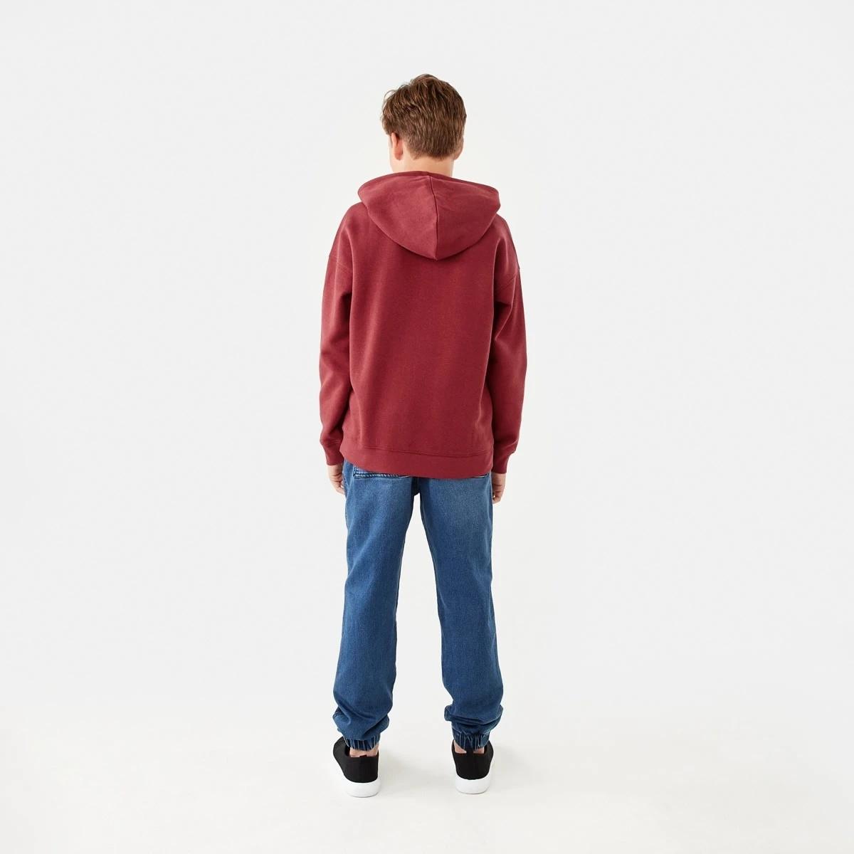 7 Oversized Hoodie With Pocket Red Brick, 7 of 9