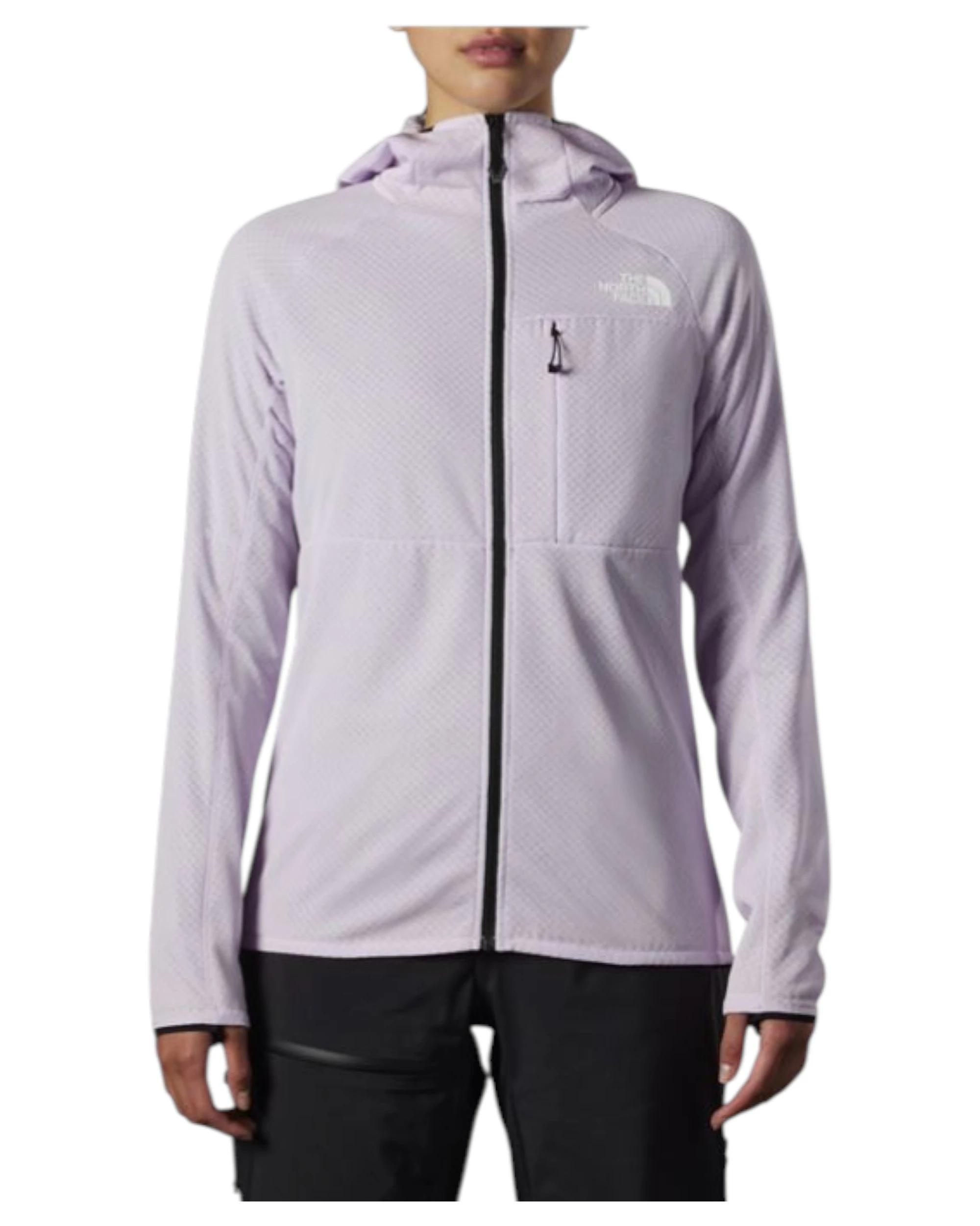 3 The North Face Womens Summit Futurefleece Lavender Full Zip Logo Hoodie LAVENDER, 3 of 5