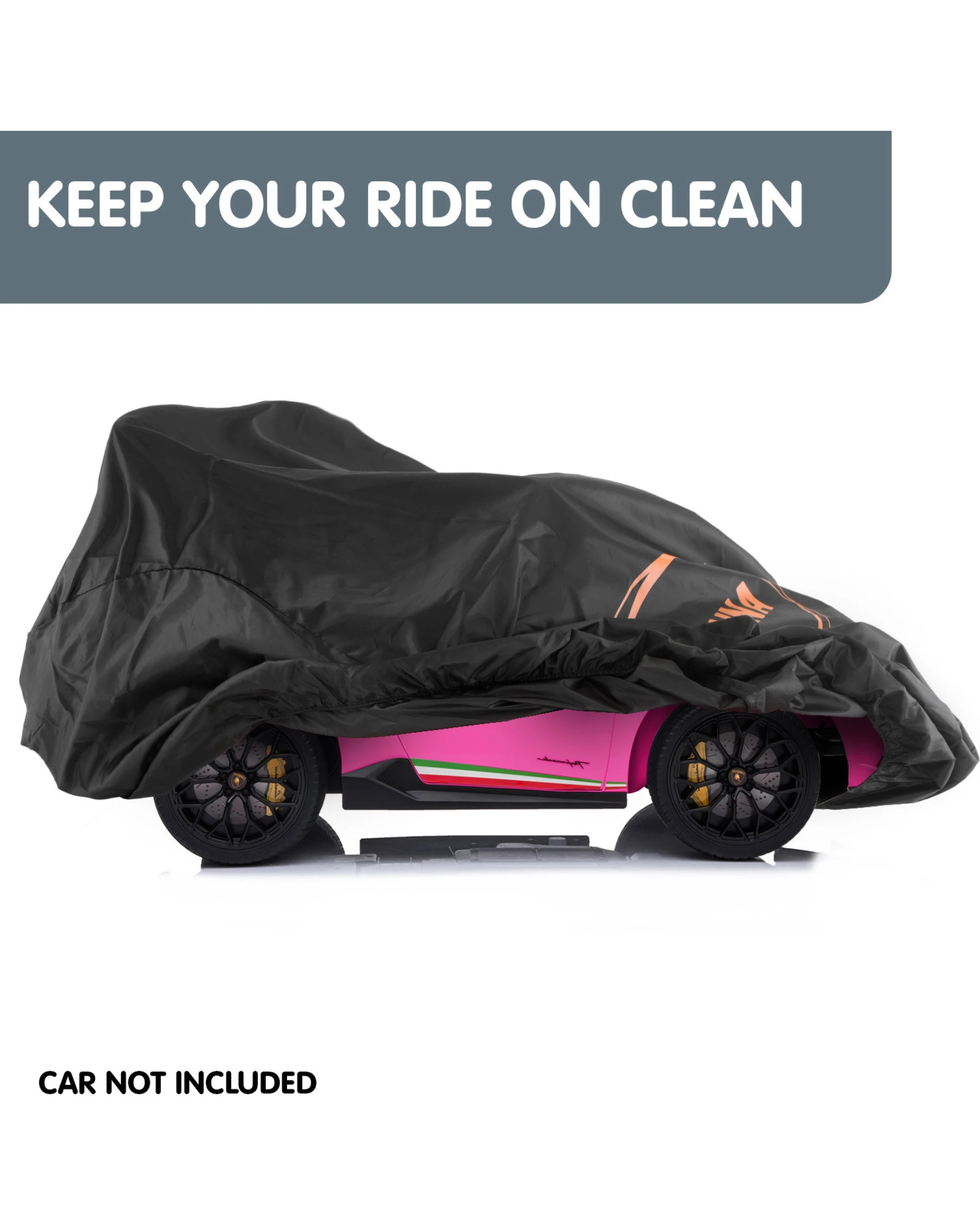 3 Kahuna Kids Ride On Cover - Black, 3 of 5