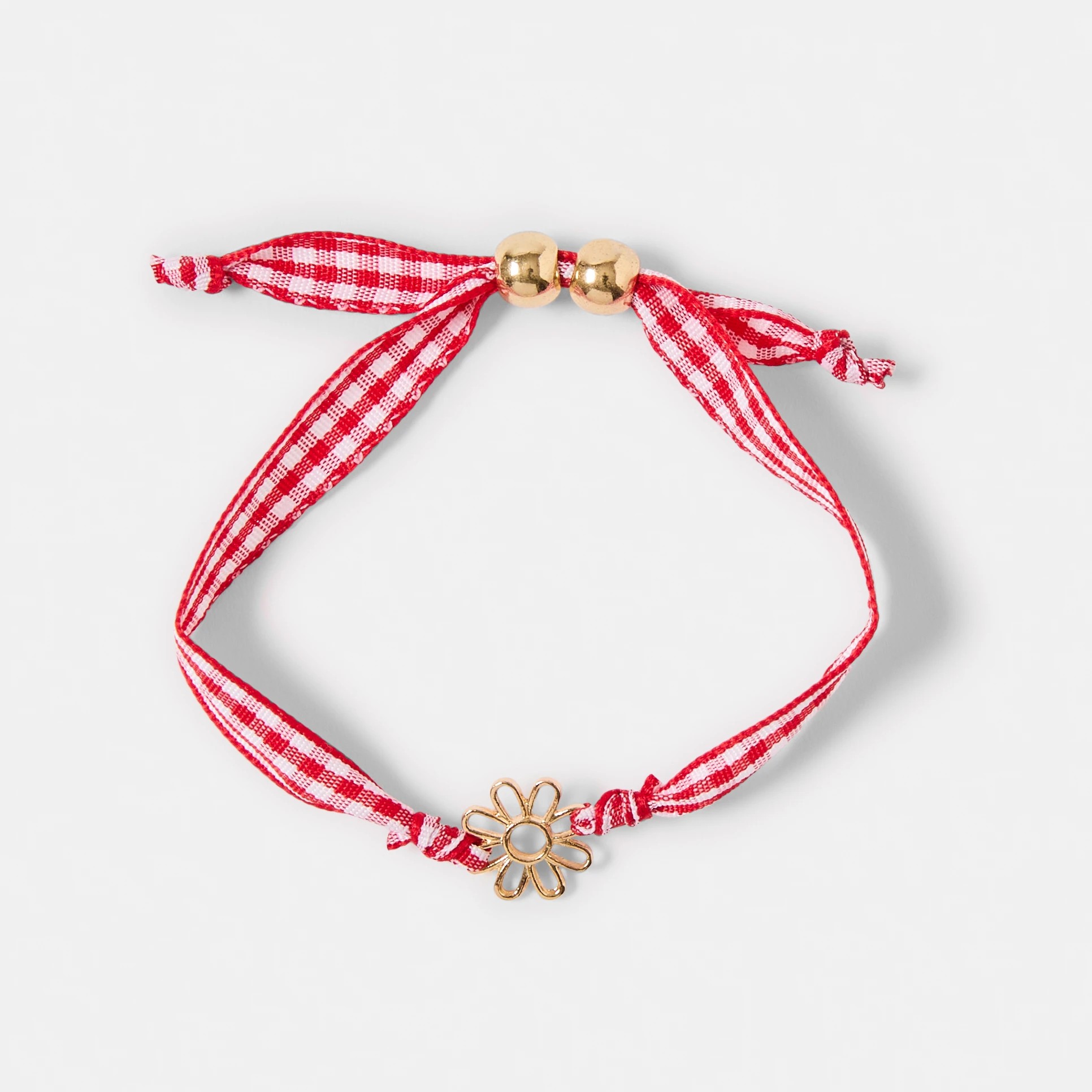 4 4 Pack Flower Bracelets - Gold Tone, Pink, Red and White, 4 of 6