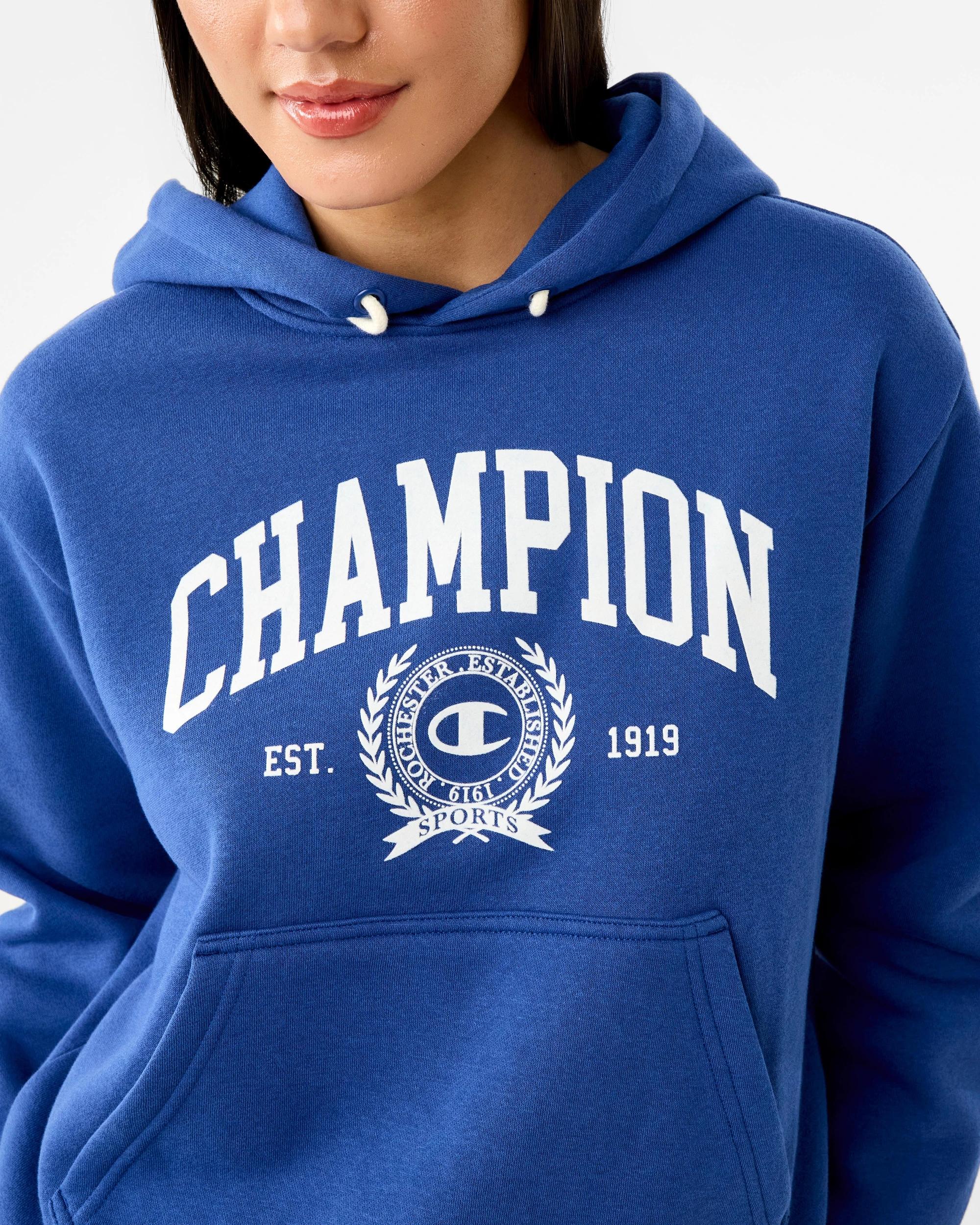 6 Champion Varsity Womens Hoodie Cobalt Blu, 6 of 9
