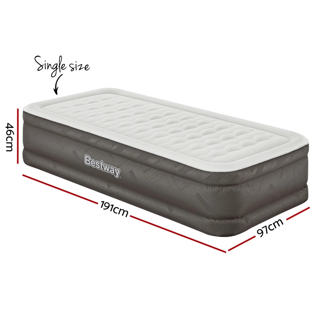 2 Bestway Air Mattress Single Inflatable Bed 46cm Airbed - Single Bed - Multi, 2 of 6