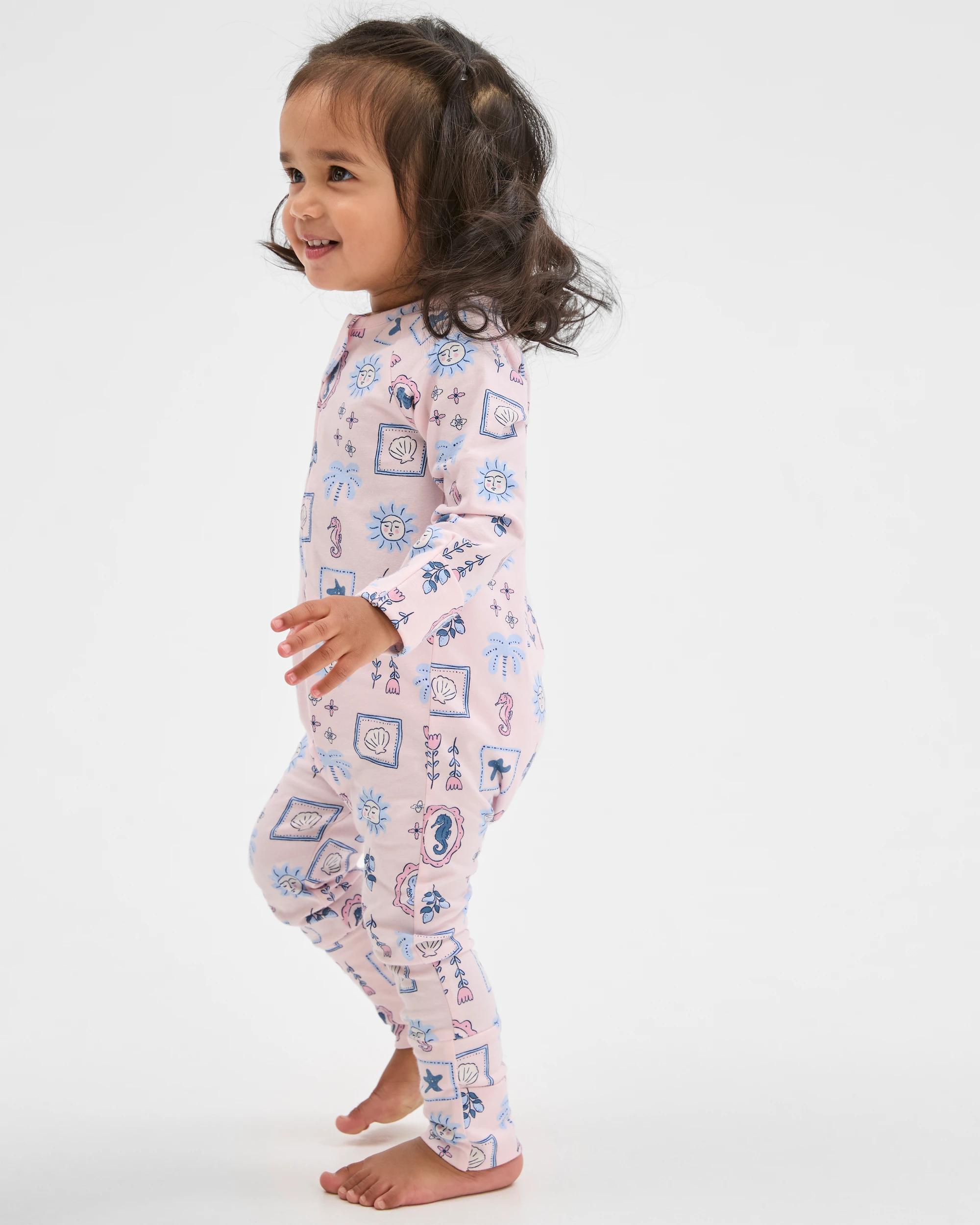 3 Target Baby Organic Cotton Zip Front Footless Coverall BALLETS SEA TILE, 3 of 6