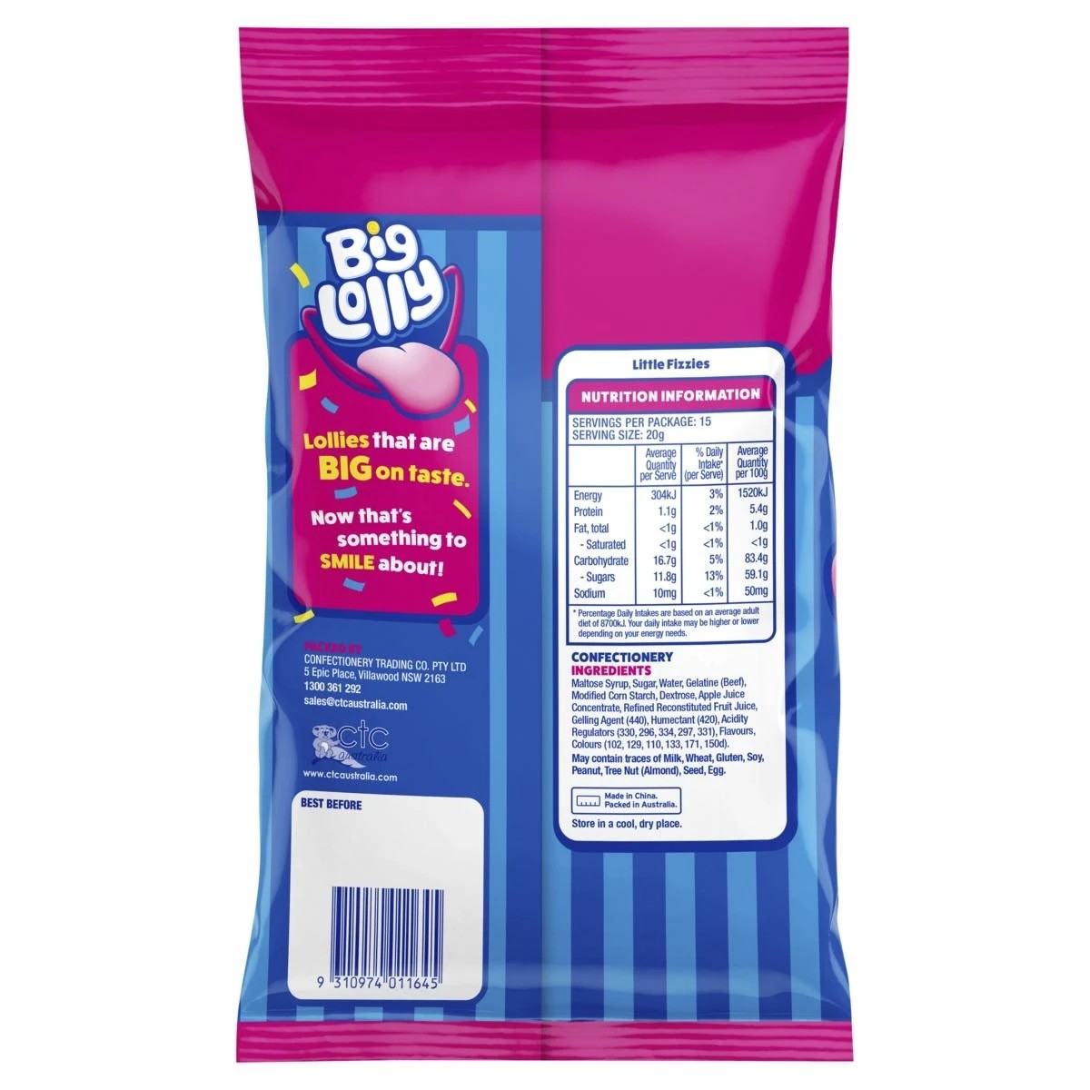 2 15 Pack Big Lolly Party Pack Mix 300g, 2 of 2
