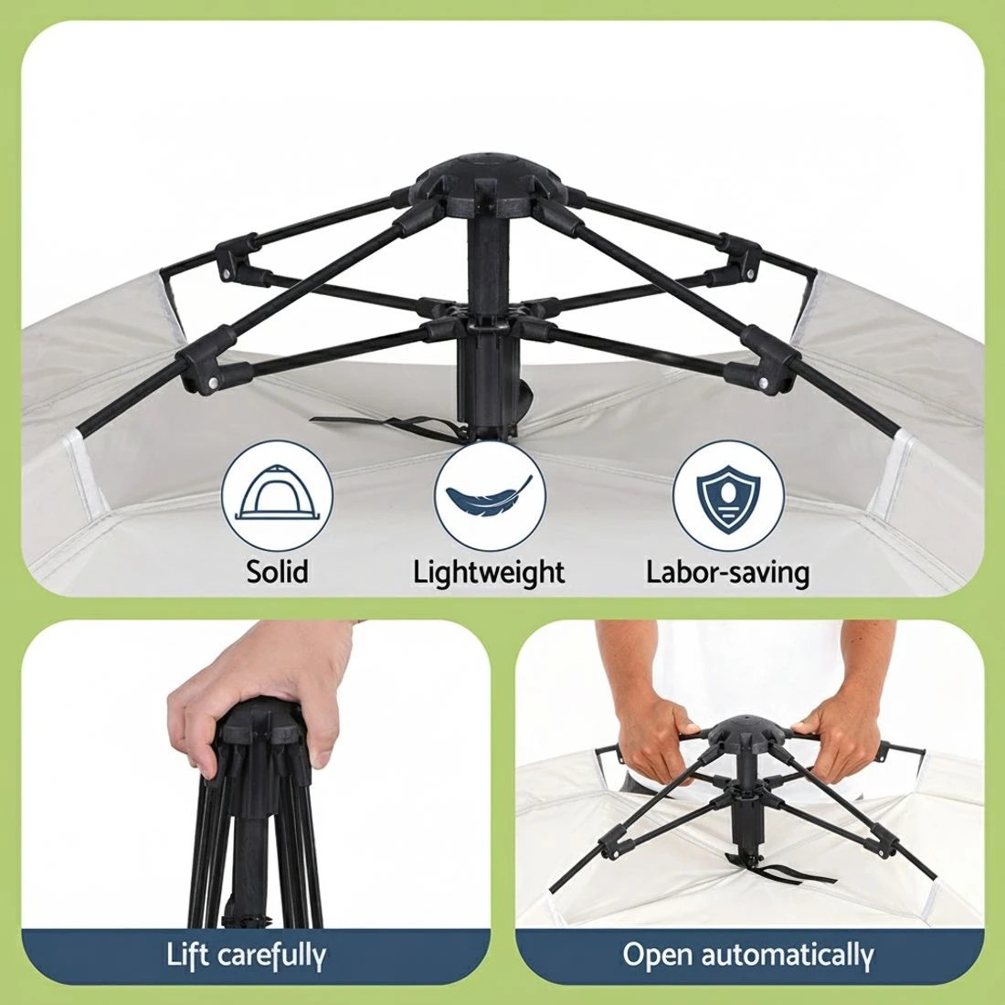 7 Weisshorn Camping Tent Instant Tent Pop up 2 Person Outdoor Hiking Tents Hiking - Beige, 7 of 7