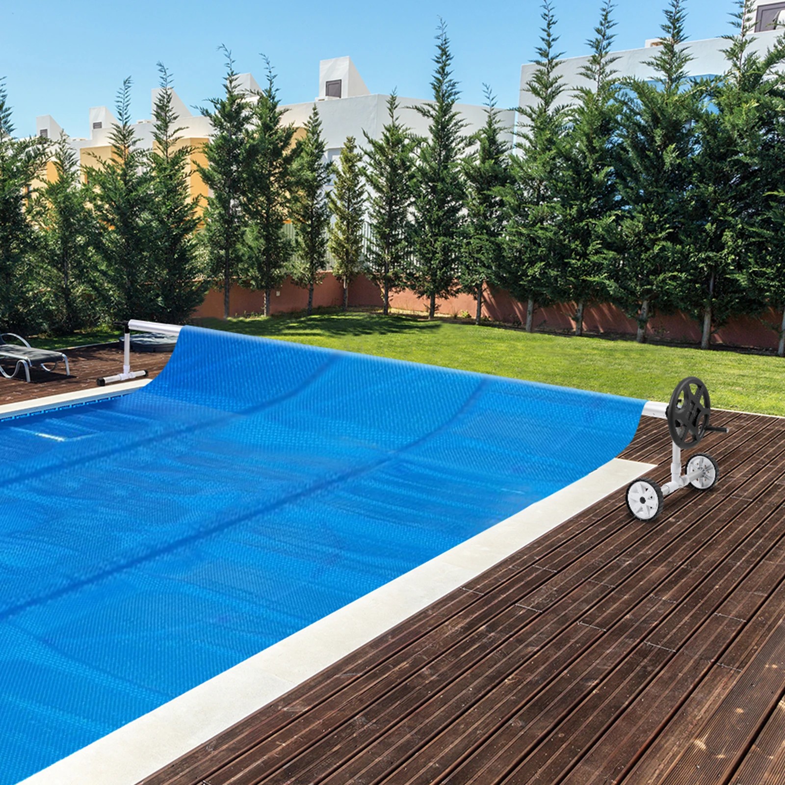 6 Alfordson Pool Cover 500 Micron 7X4M Solar Blanket Swimming 4.5M Roller - Silver, 6 of 9