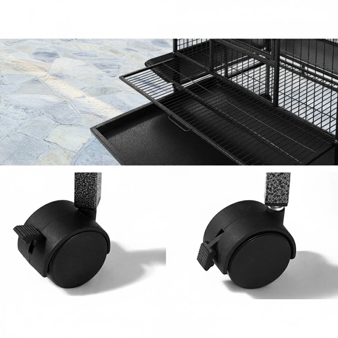 6 i.Pet Bird Cage 168cm Large Aviary - Black, 6 of 6