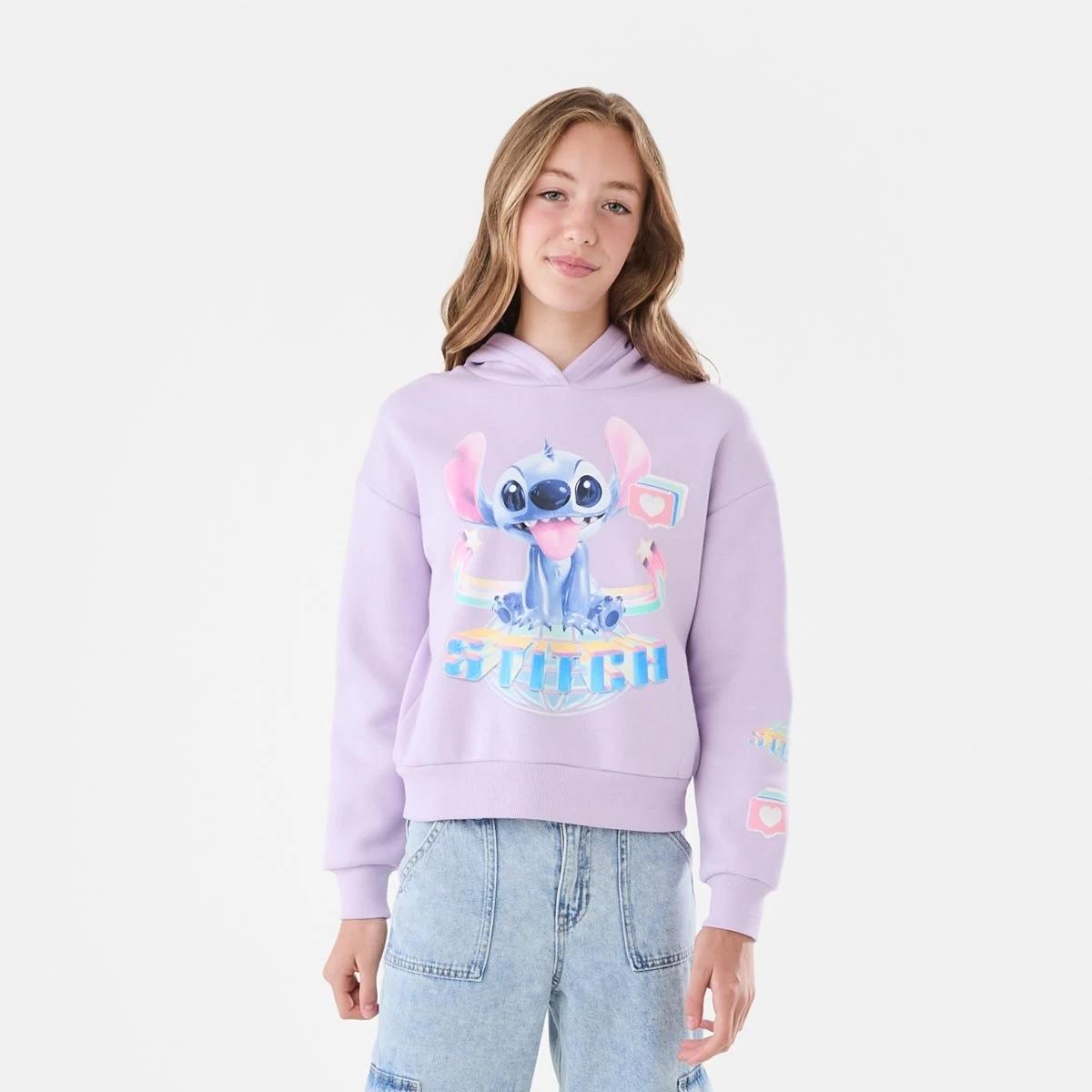 1 Disney Lilo & Stitch License Cropped Hoodie Stitch, 1 of 9