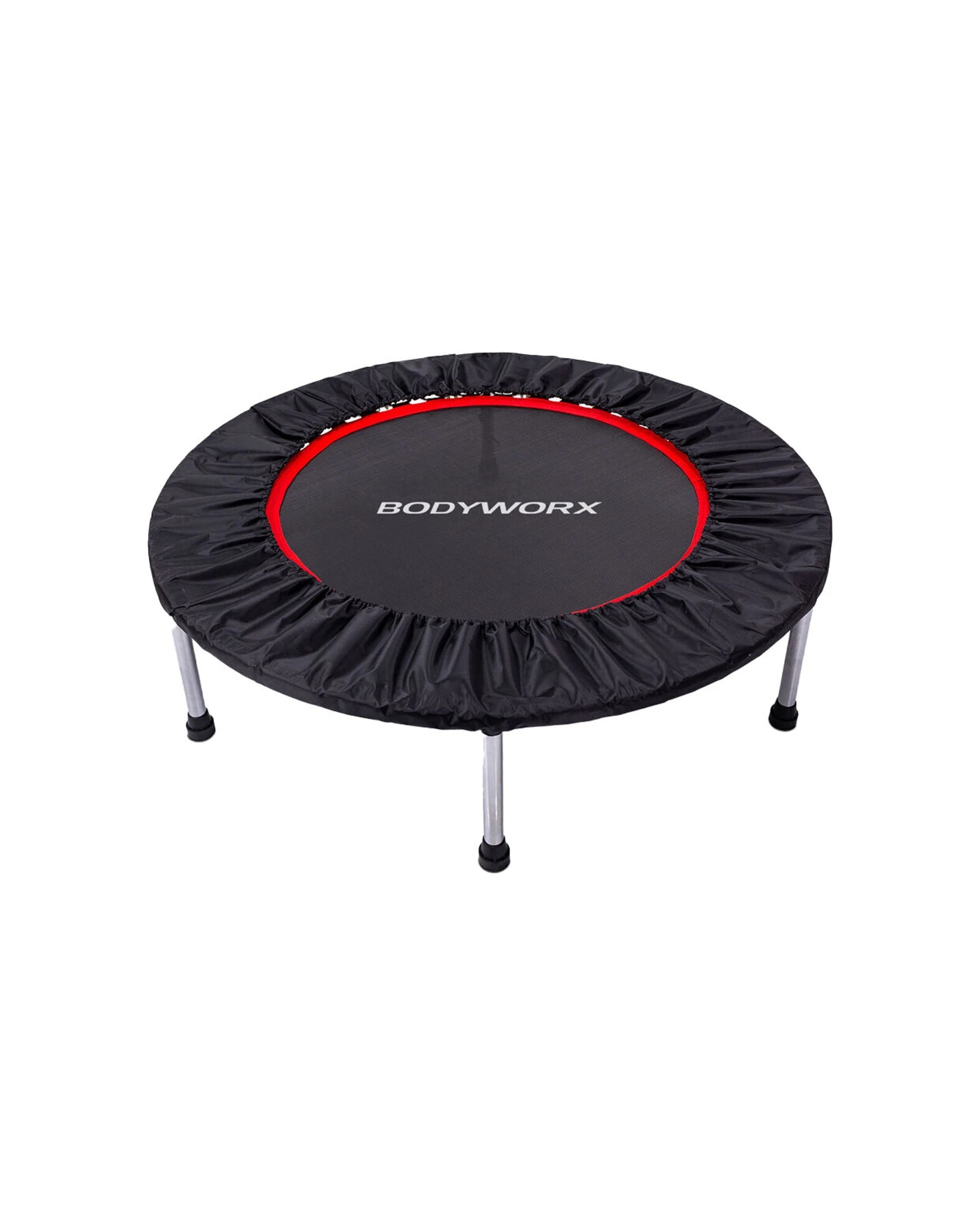 1 BODYWORX Rebounder Trampoline 40in 120kg Capacity Steel Frame Home Gym - Black, 1 of 1