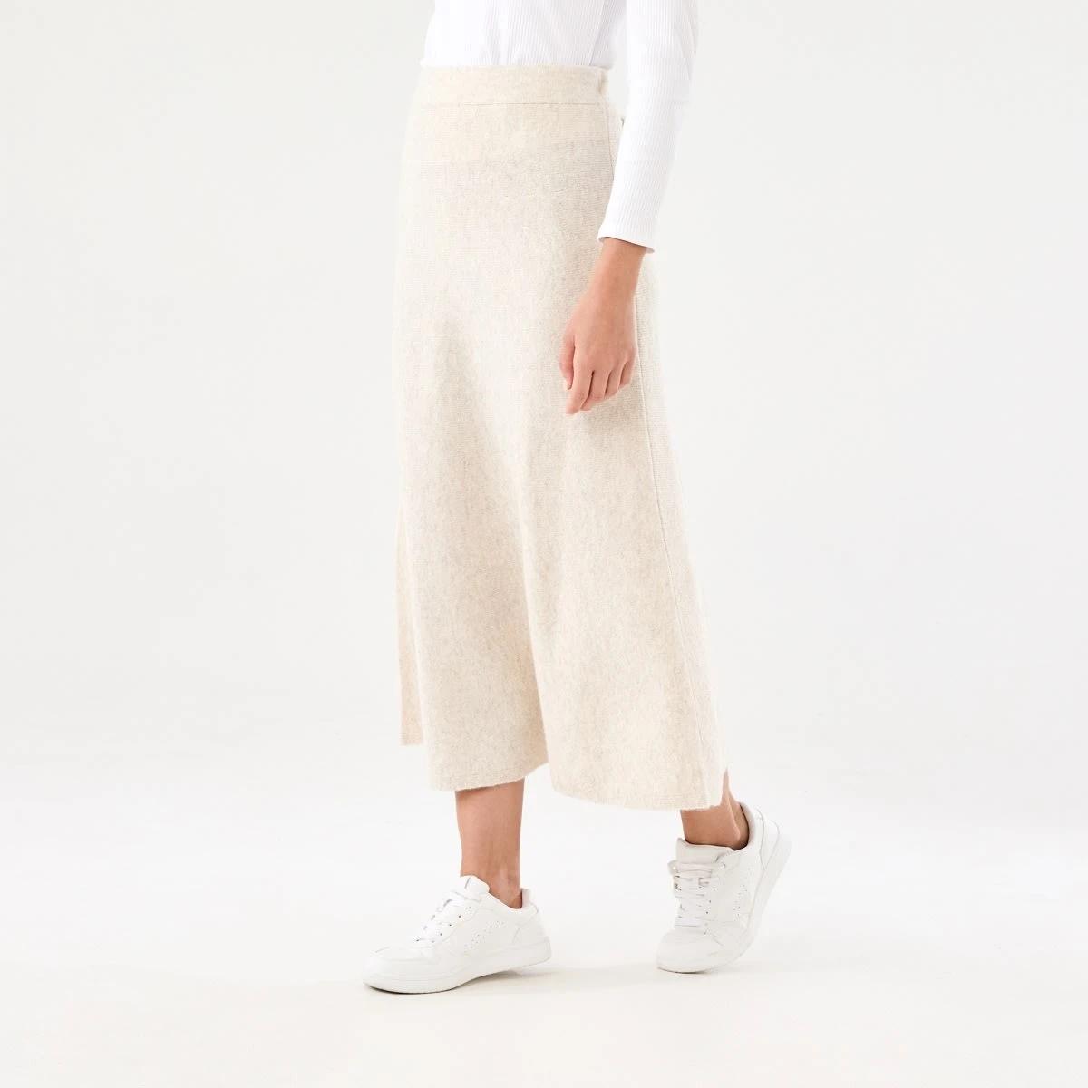 2 True Knit A-Line Maxi Skirt Loml Marle, 2 of 5