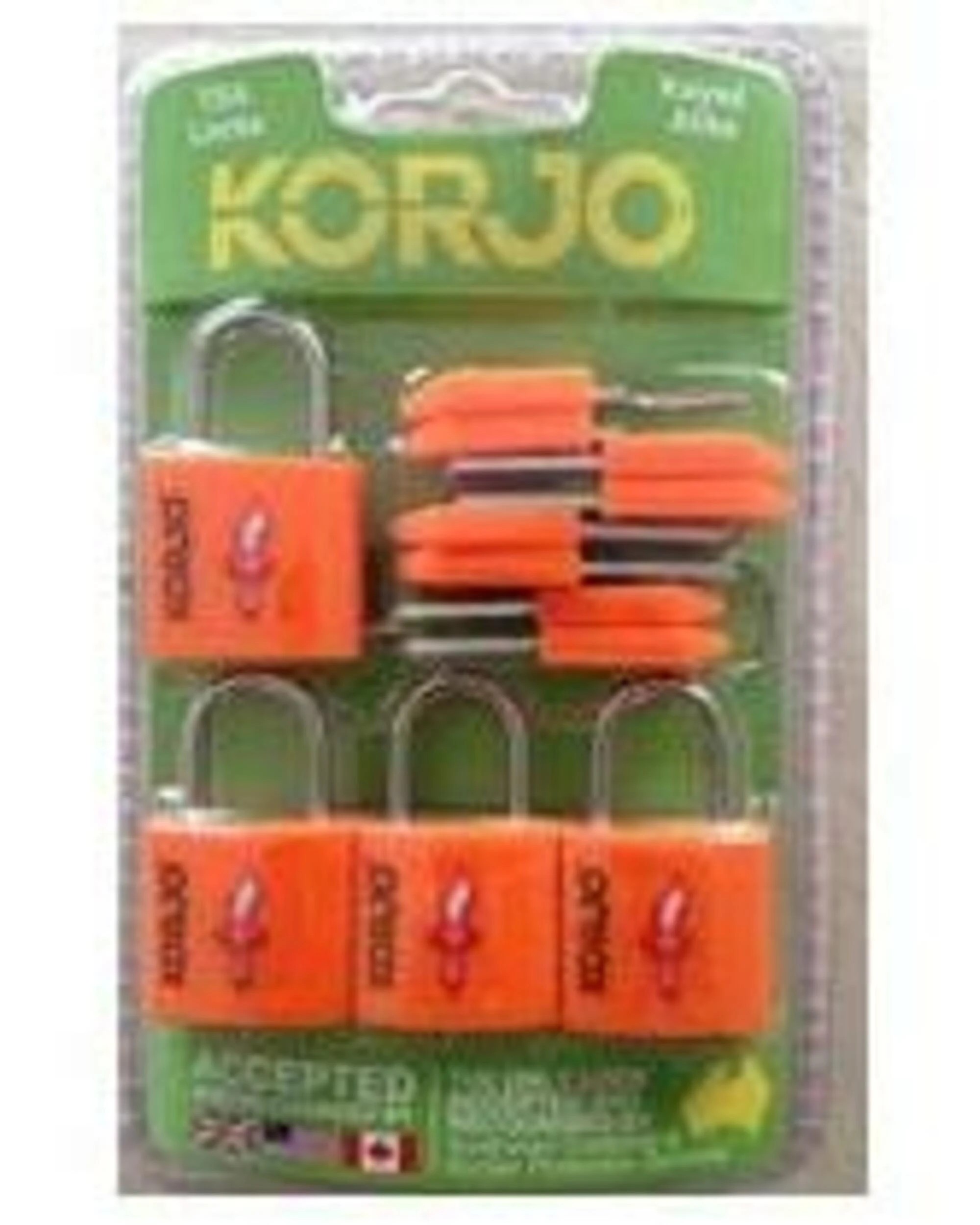 3 Korjo TSA Luggage Locks - 4-Pack - Assorted, 3 of 4